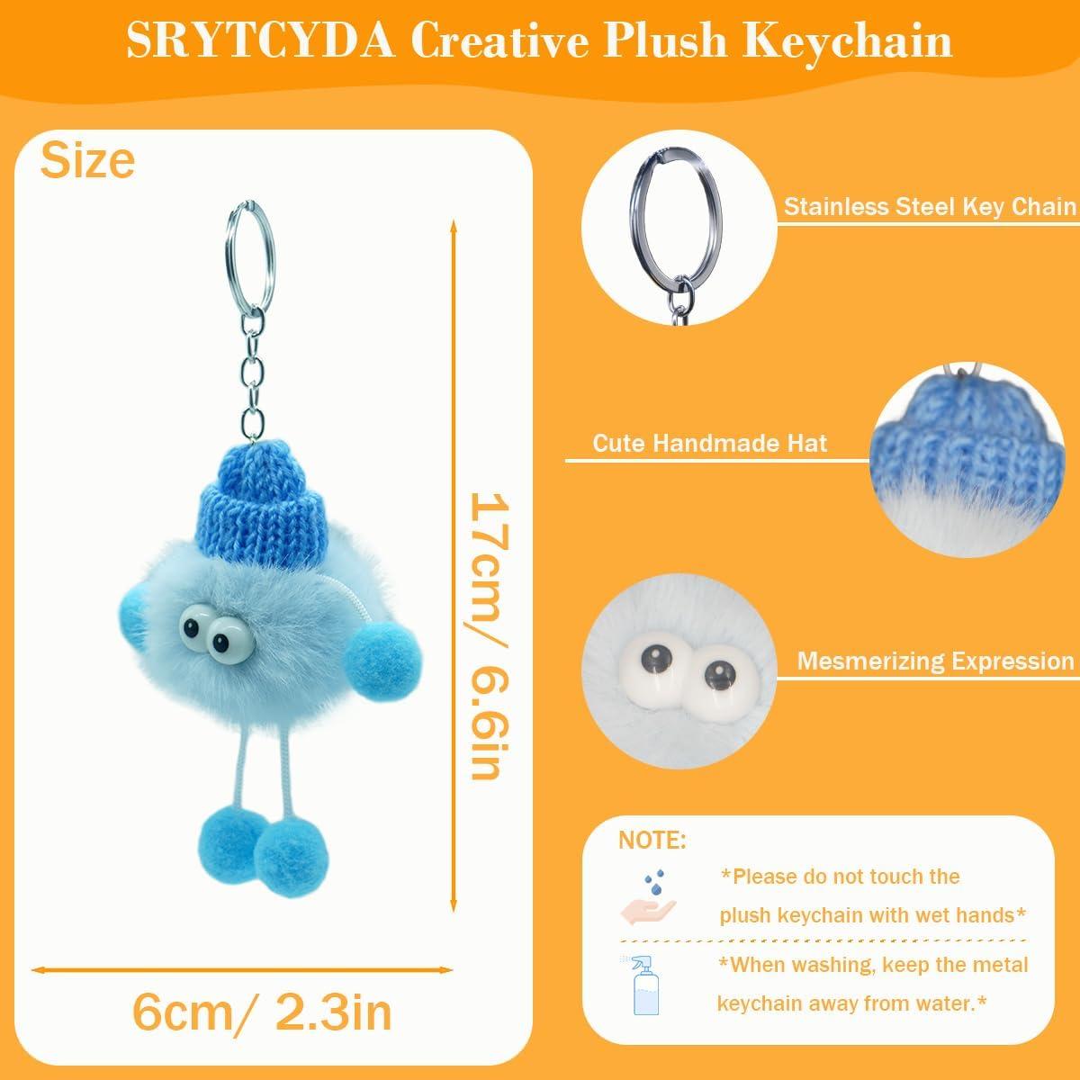 Llavero de Peluche Kawaii SYRDCYDA Azul 17cm para Mujeres