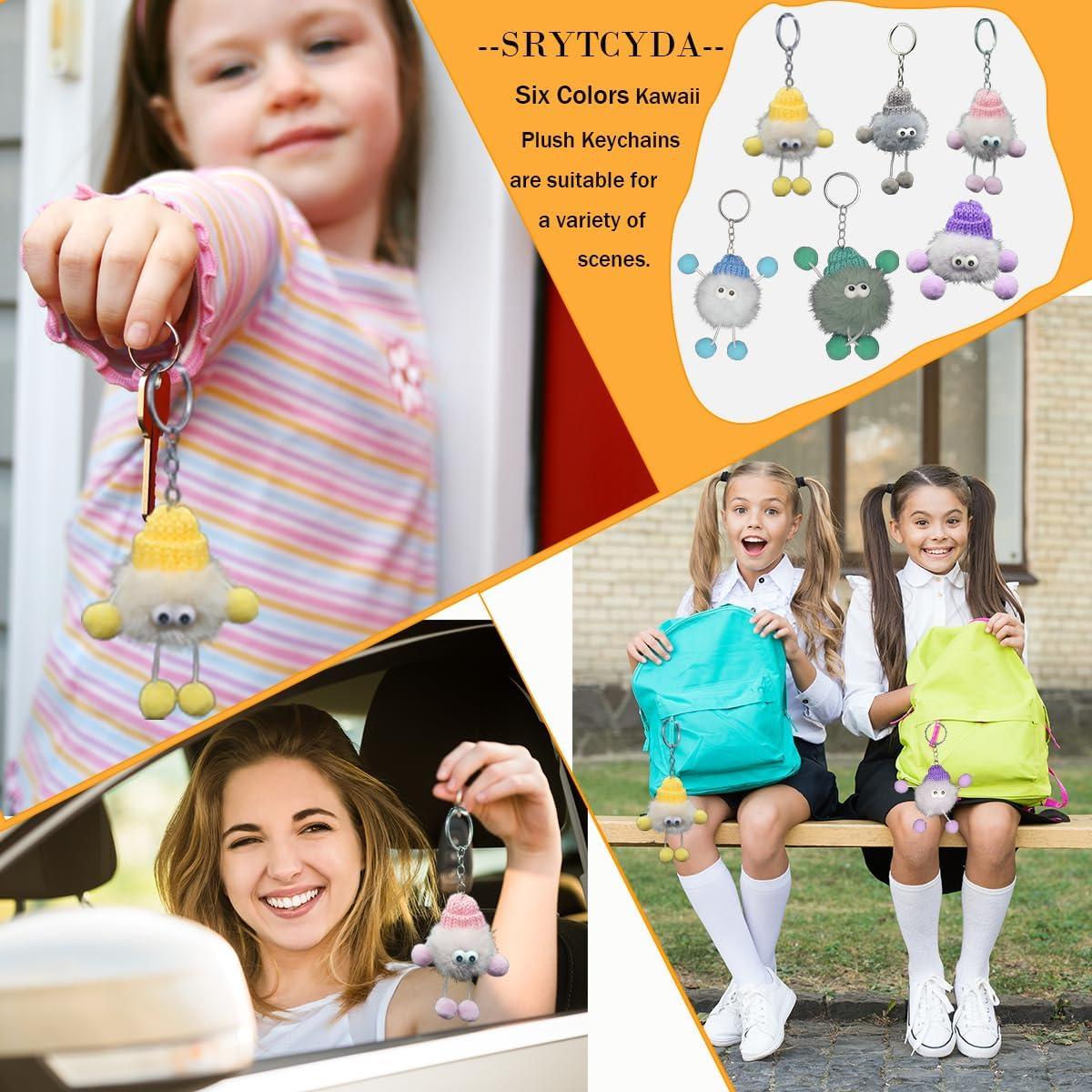 Llavero de Peluche Kawaii SYRDCYDA Azul 17cm para Mujeres