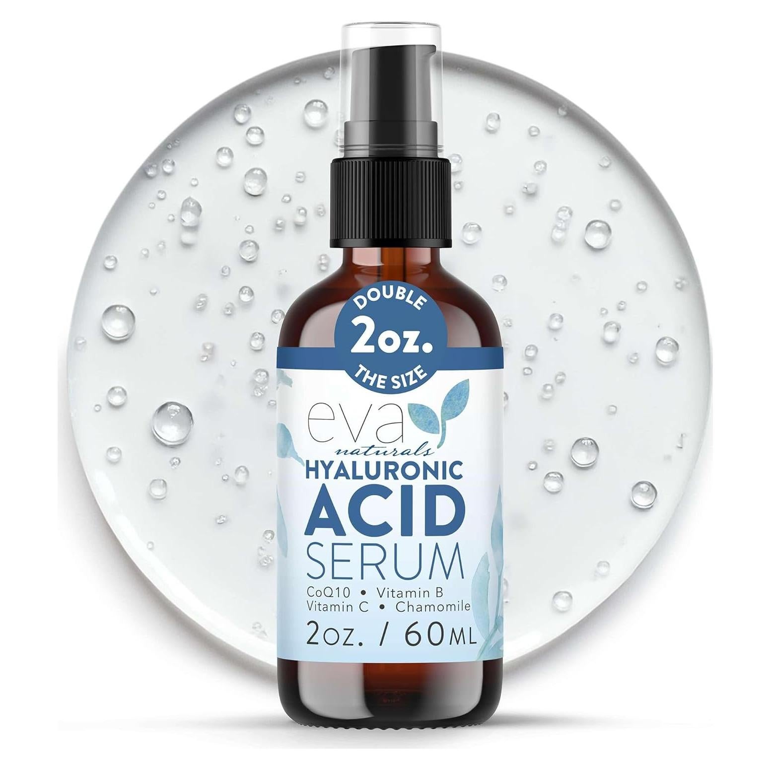 Suero Facial de Ácido Hialurónico Eva Naturals 59 ml - Hidratante Antienvejecimiento