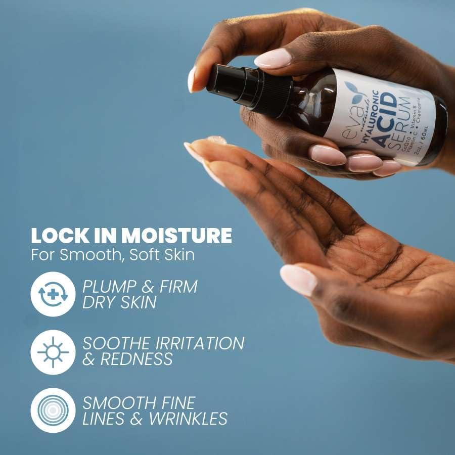 Suero Facial de Ácido Hialurónico Eva Naturals 59 ml - Hidratante Antienvejecimiento