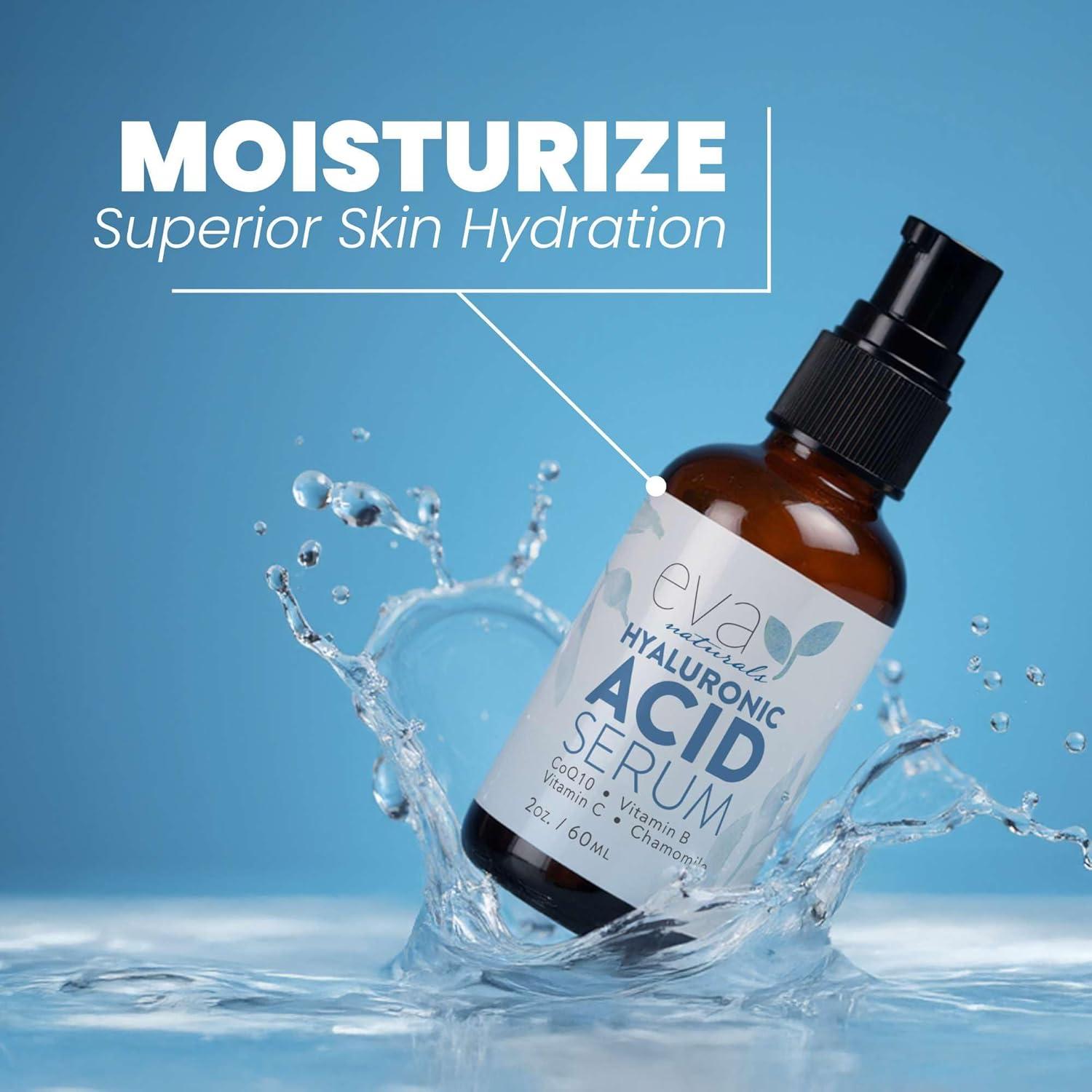 Suero Facial de Ácido Hialurónico Eva Naturals 59 ml - Hidratante Antienvejecimiento