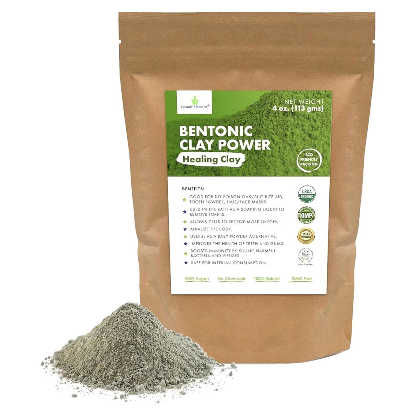 Arcilla Bentonita Pura 113.4 g - Grado Alimenticio para Piel