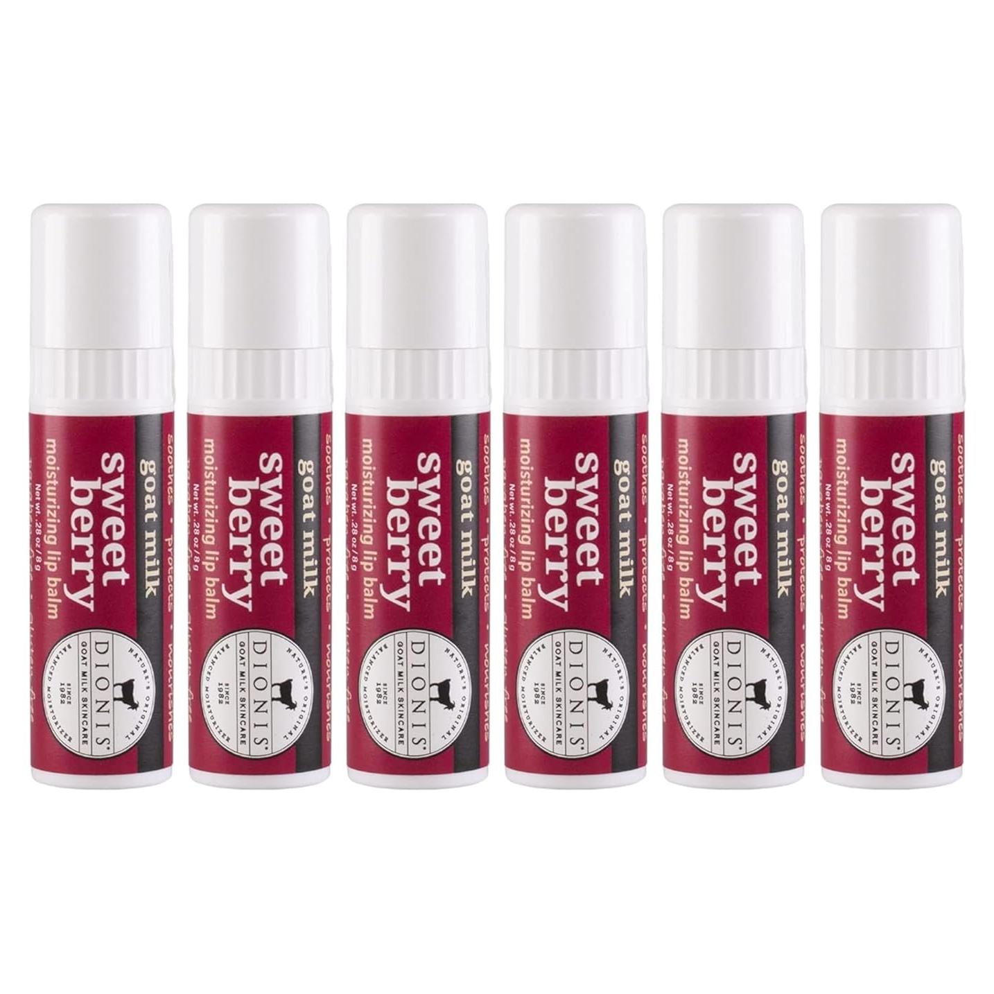 Bálsamo Labial Dionis de Leche de Cabra, Set de 6, Hidrata Labios