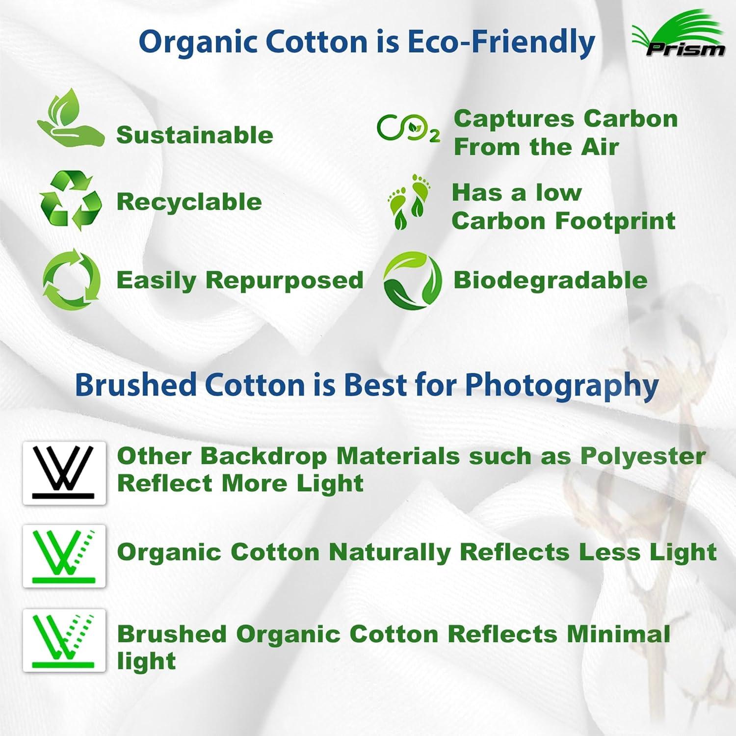 Fondo de Tela Verde Prisma 1.65x2.74m Algodón Orgánico