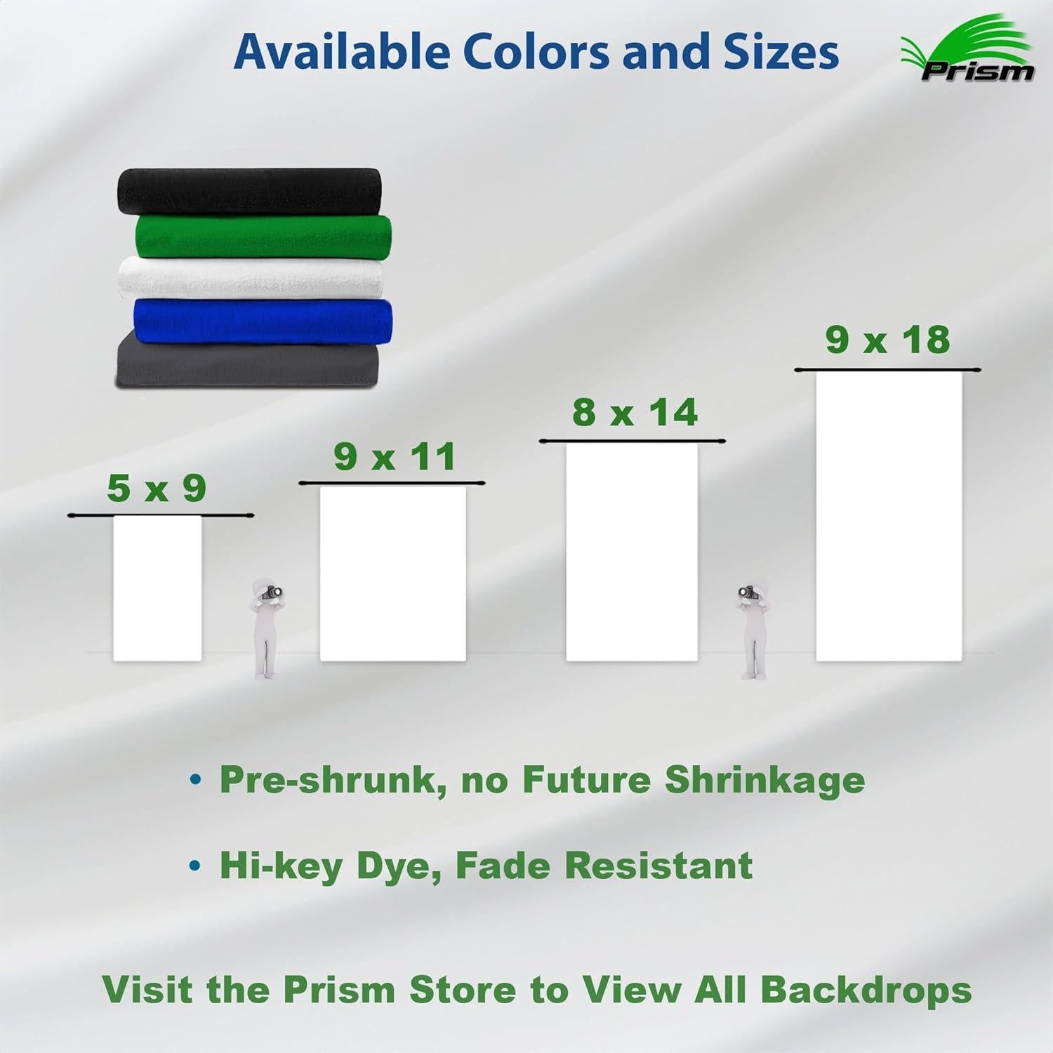 Fondo de Tela Verde Prisma 1.65x2.74m Algodón Orgánico