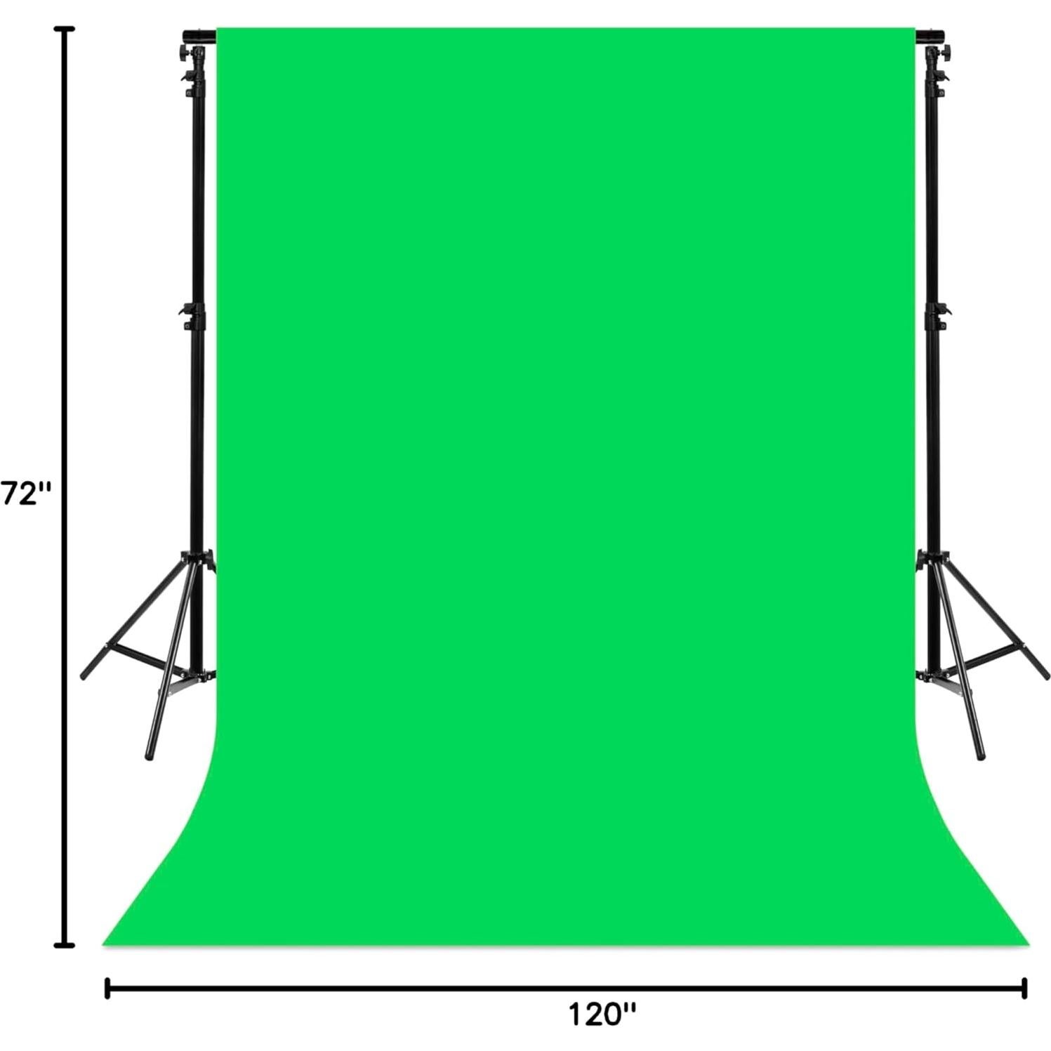 Fondo de Tela Verde Prisma 1.65x2.74m Algodón Orgánico