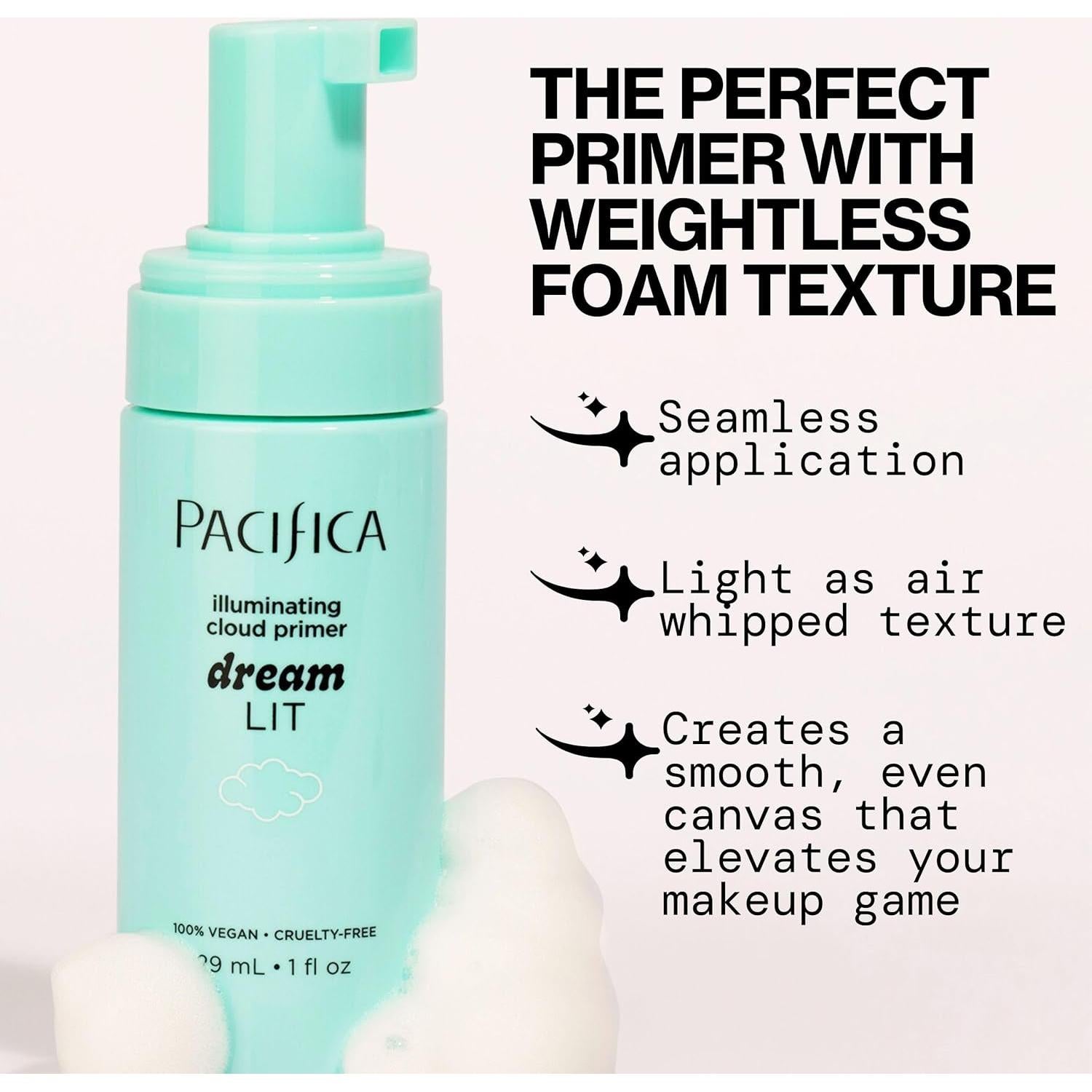 Pacifica Dreamlit Primer Iluminador Espumoso 29.57 ml Vegano