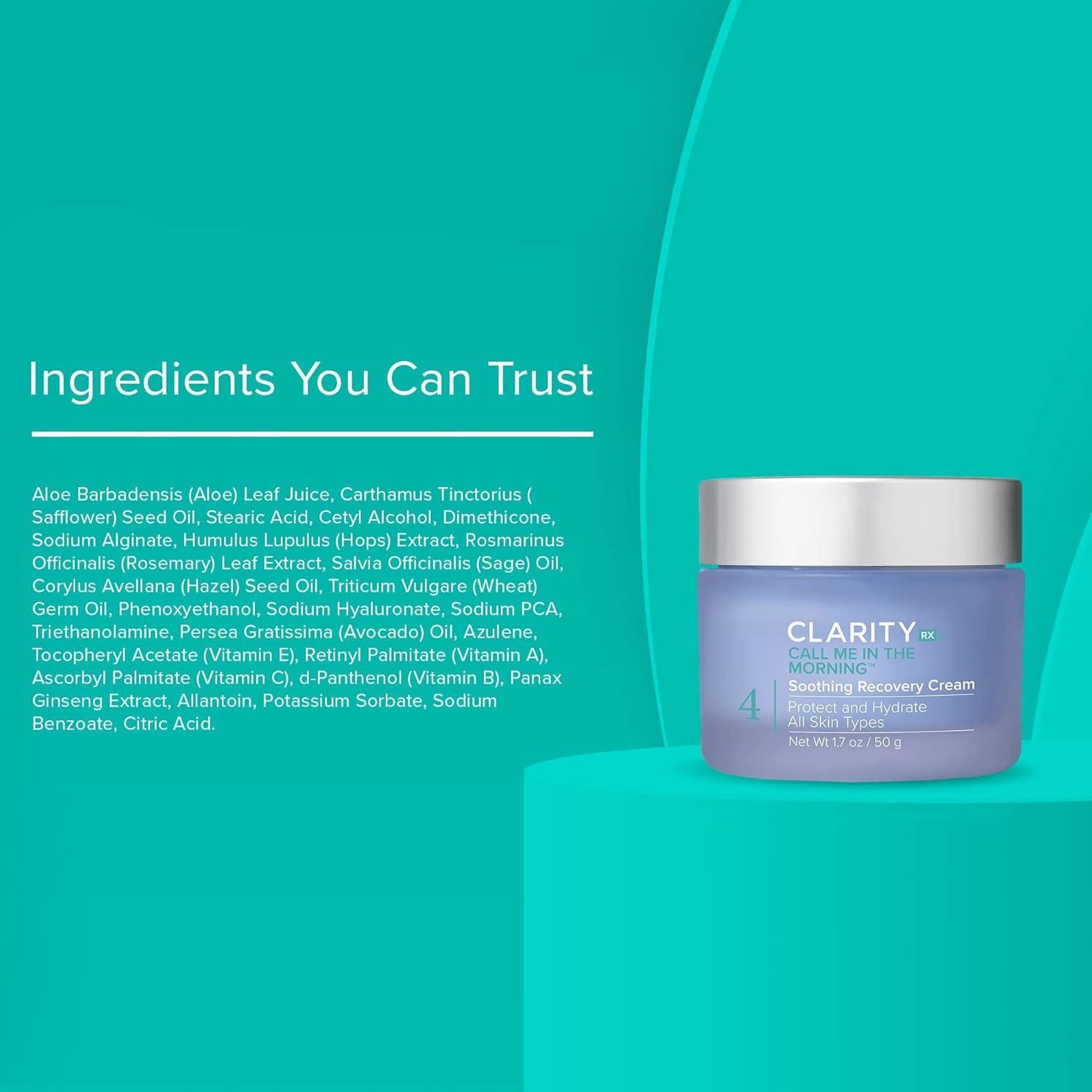 Crema Facial Calmante ClarityRx 15 ml Hidratante Antioxidante