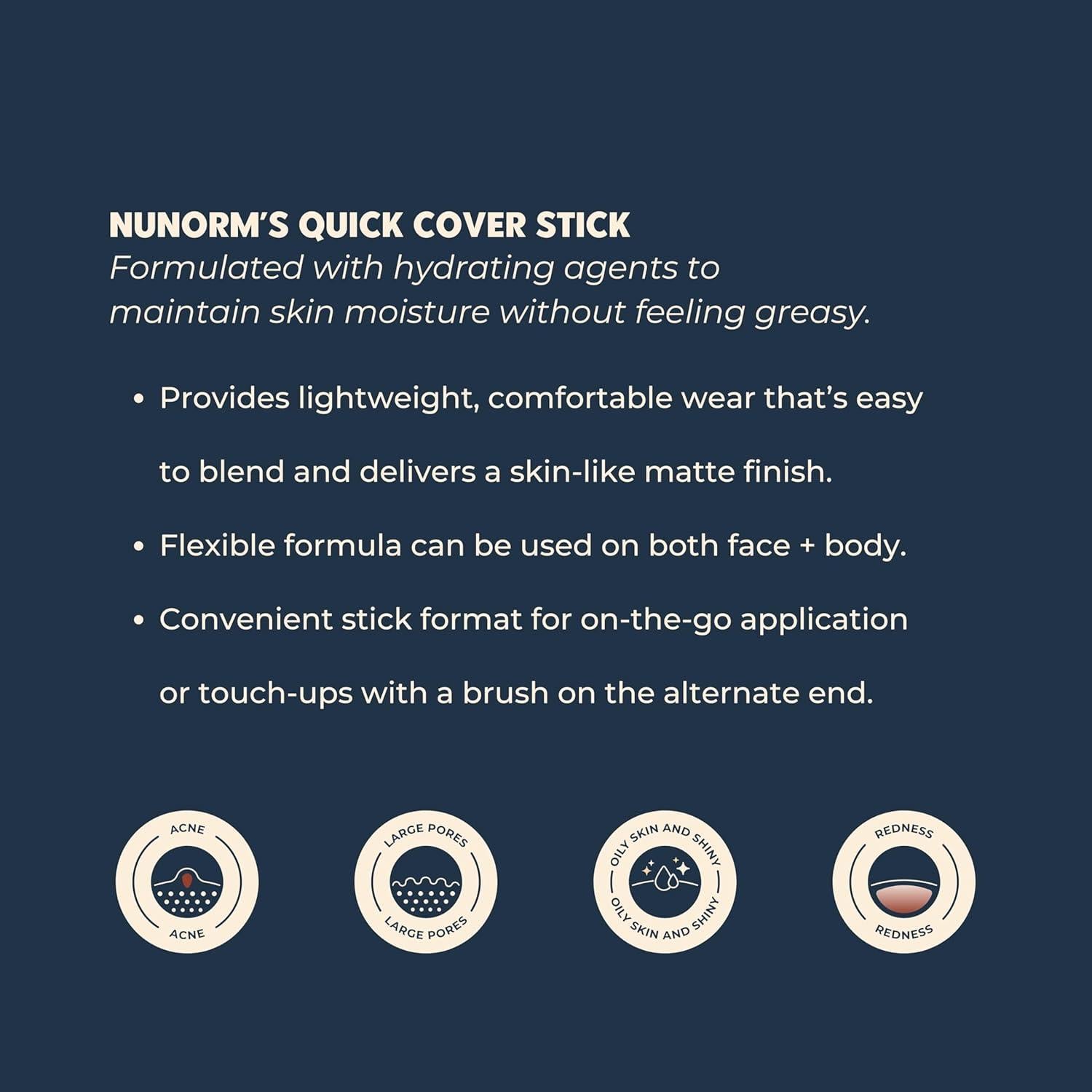 Corrector NuNorm Quick Cover Stick para Hombre - Espresso