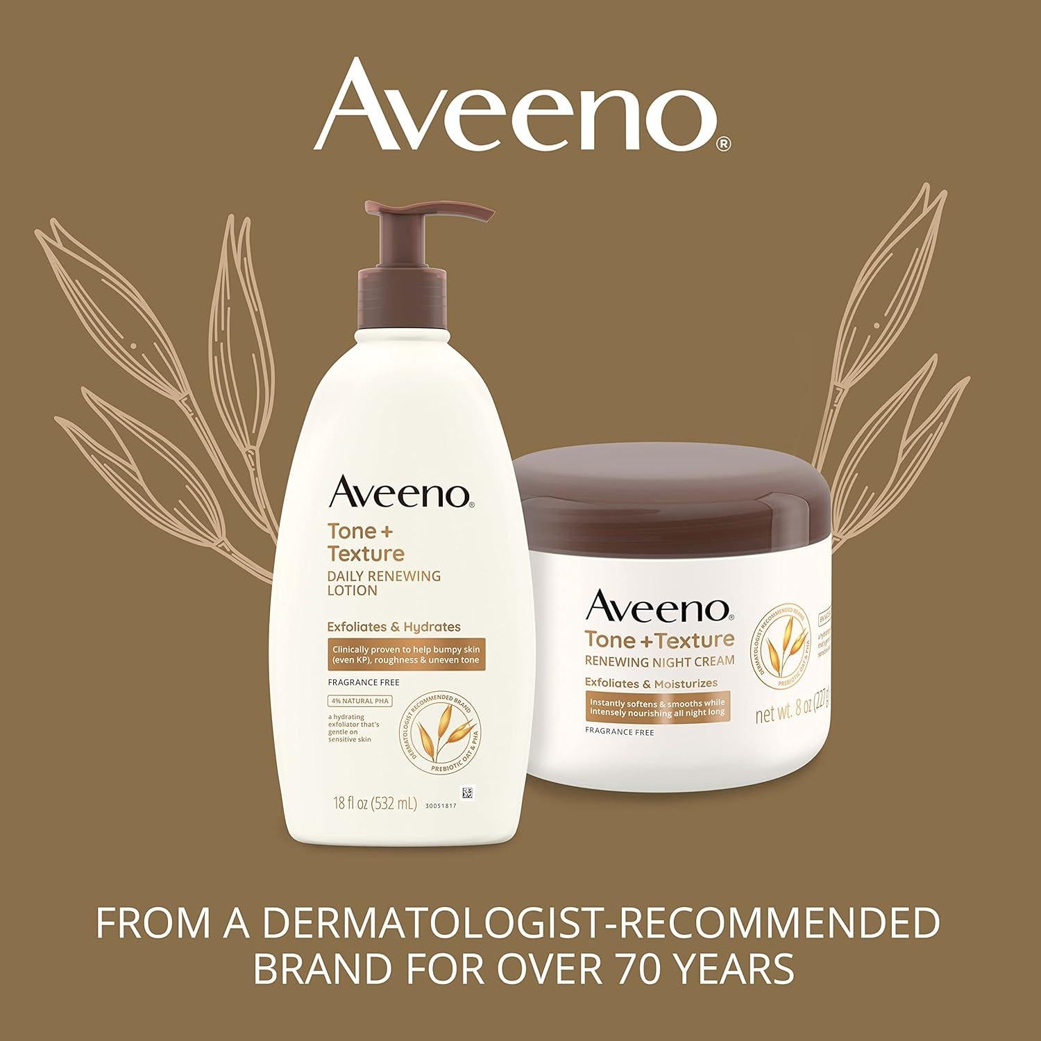 Crema Nocturna Renovadora Aveeno 226.8 g - Exfoliante e Hidratante
