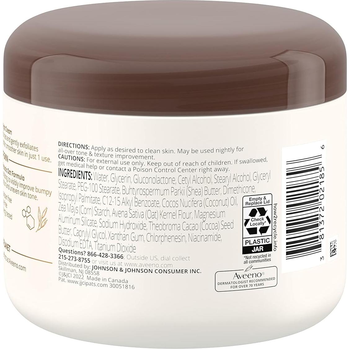 Crema Nocturna Renovadora Aveeno 226.8 g - Exfoliante e Hidratante