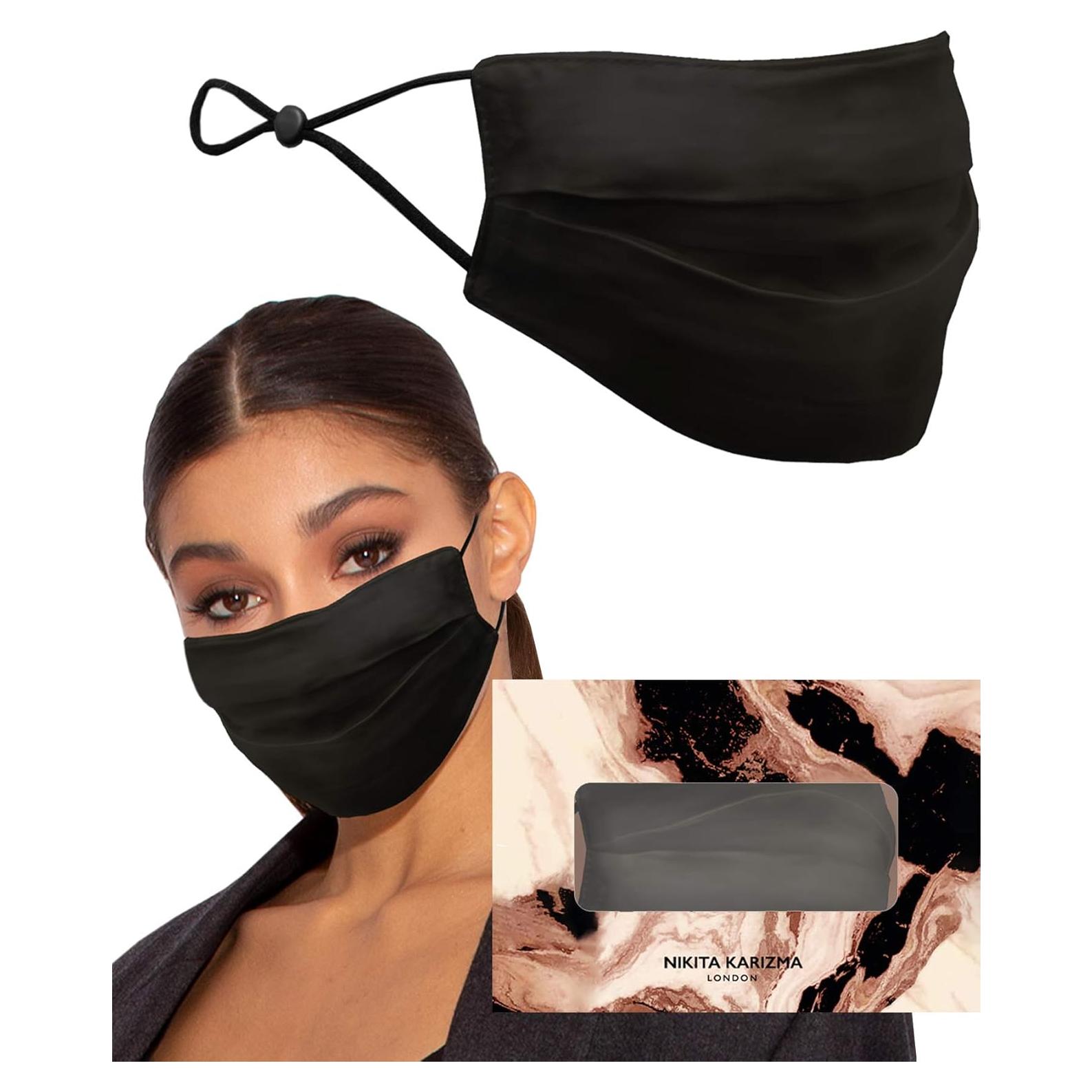 Mascarilla de Seda KARIZMA Beverly Hills Negra 19 Momme Ajustable