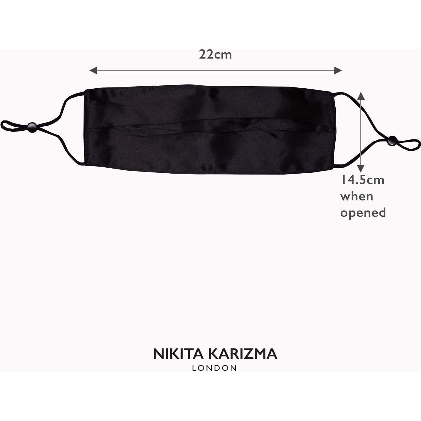 Mascarilla de Seda KARIZMA Beverly Hills Negra 19 Momme Ajustable