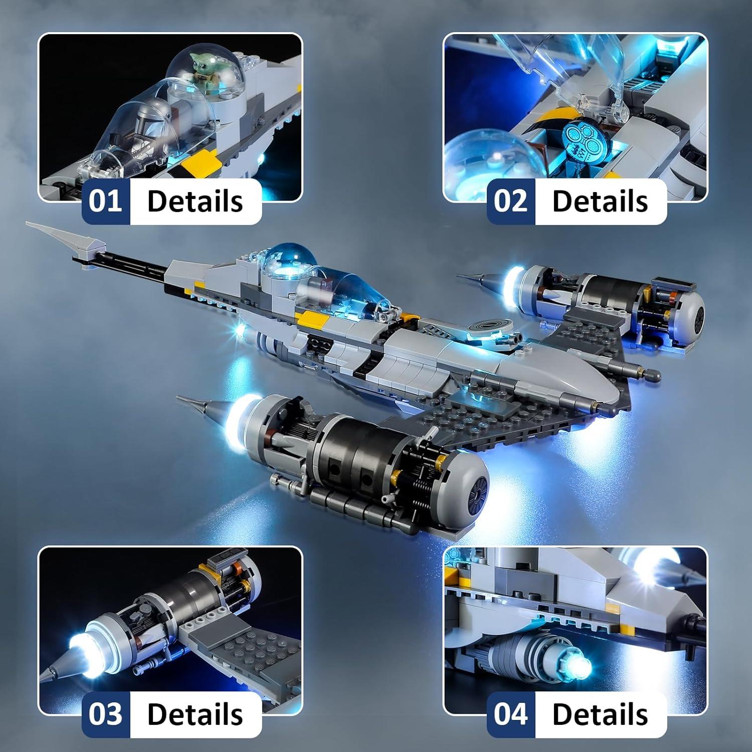 Kit de luces LED Mililier para Lego 75325 N-1 The Mandalorian