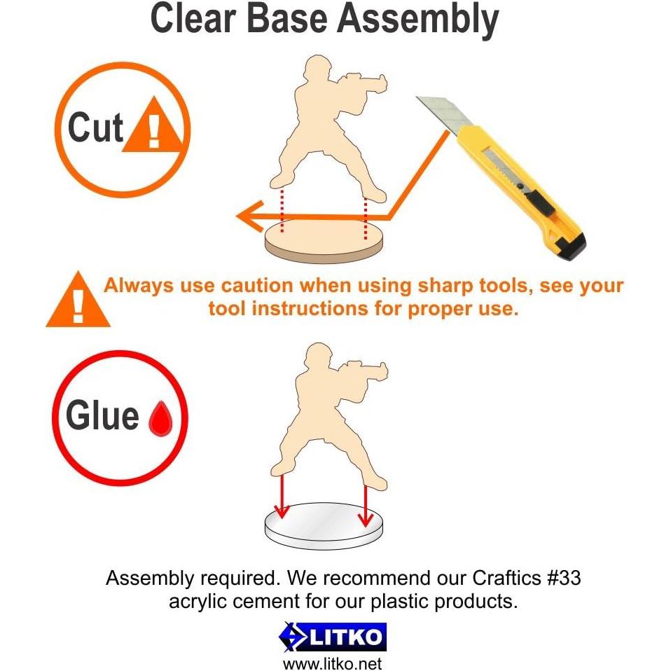 Bases Redondas LITKO 27mm Acrílico Transparente Paquete de 25
