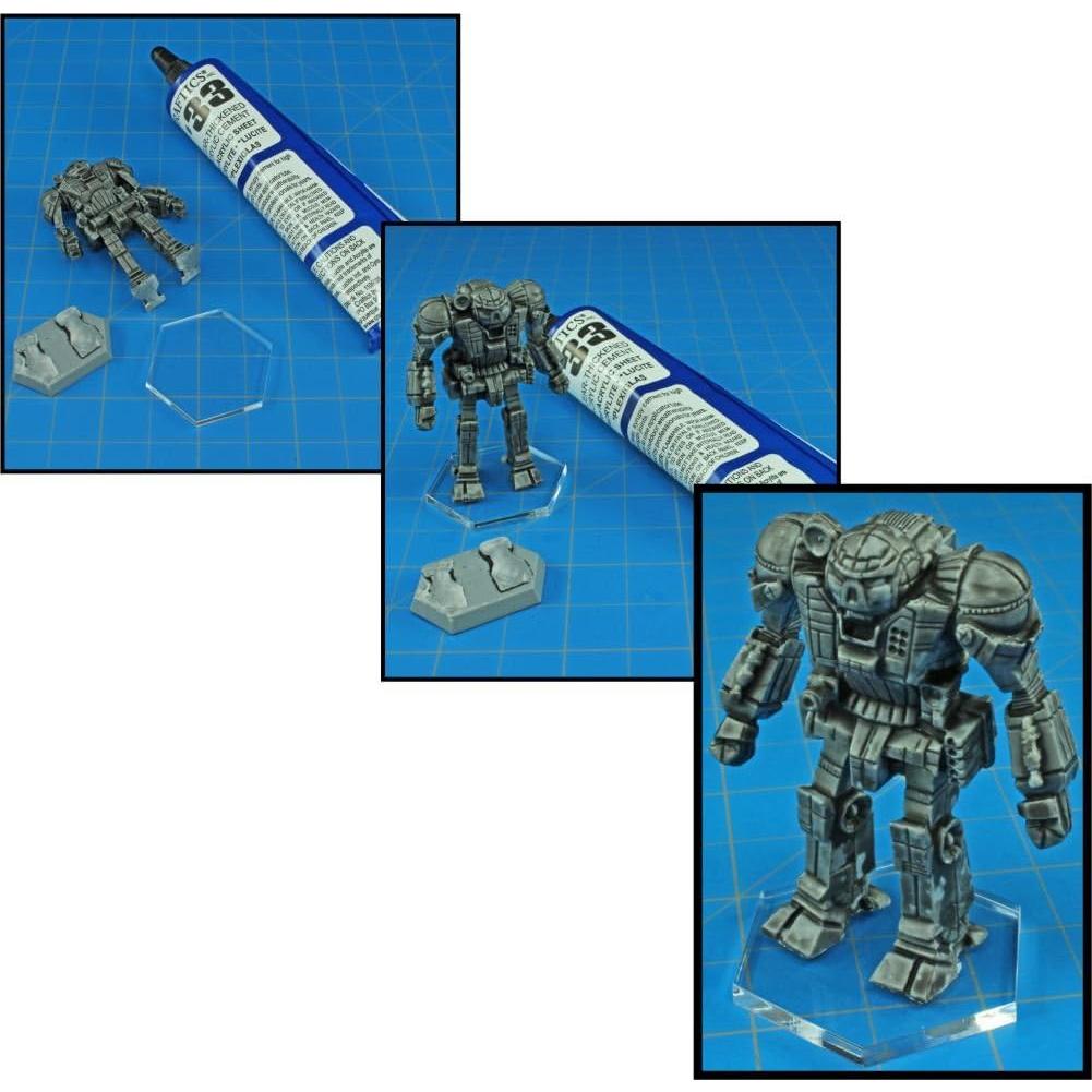 Bases Redondas LITKO 27mm Acrílico Transparente Paquete de 25