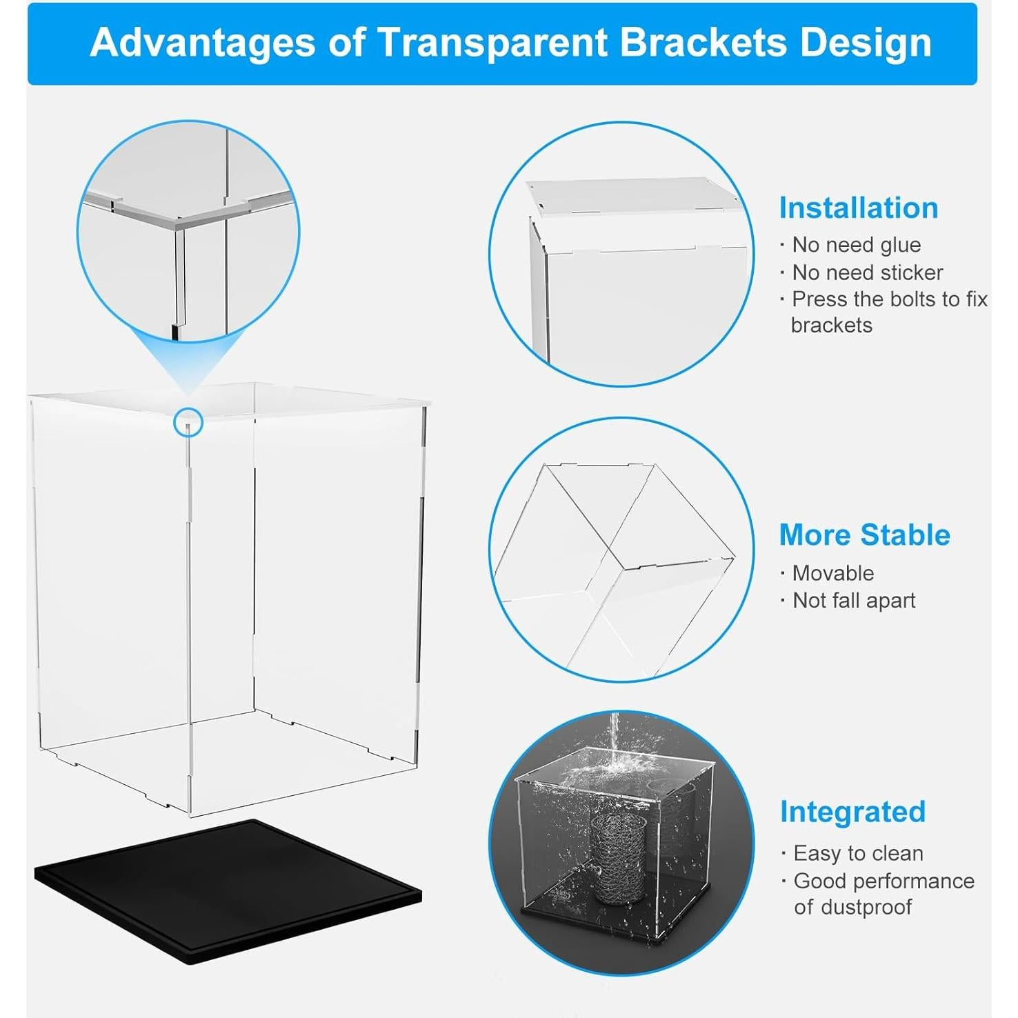 Caja de Exhibición Acrílica Wanlian 15x15x22cm para Juguetes