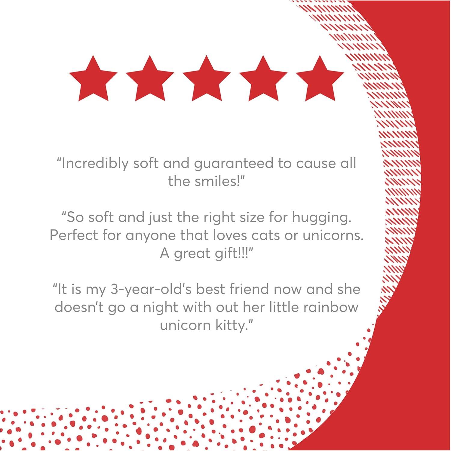 Peluche Caticorn GUND 22.86 cm Suave y Colorido para Niños