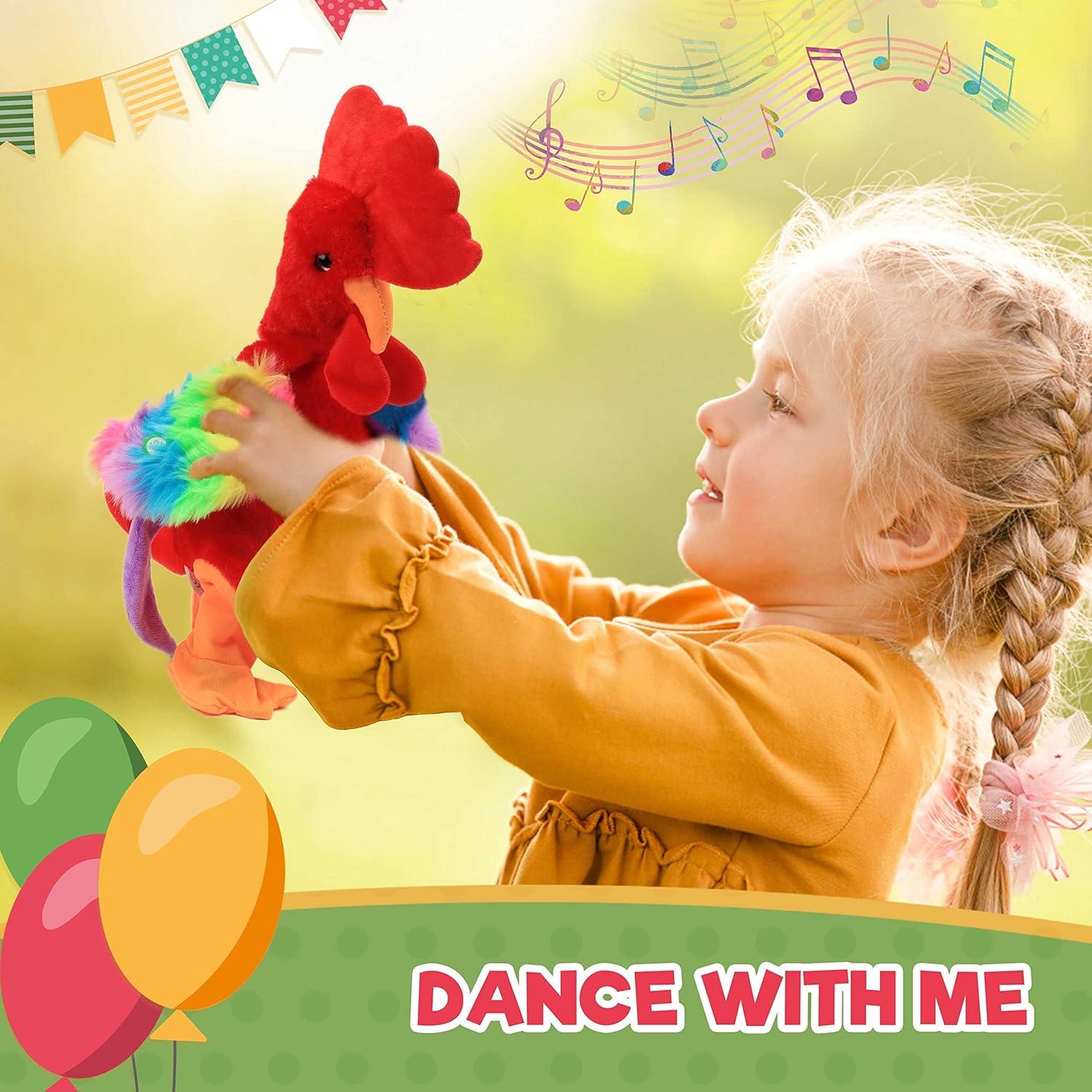 Juguete de Peluche Interactivo Easfan Pollo Rojo 34.3 cm