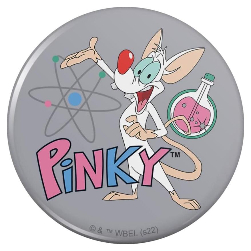 Imán de Botón Pinky y El Cerebro 5.7 cm - Oficial