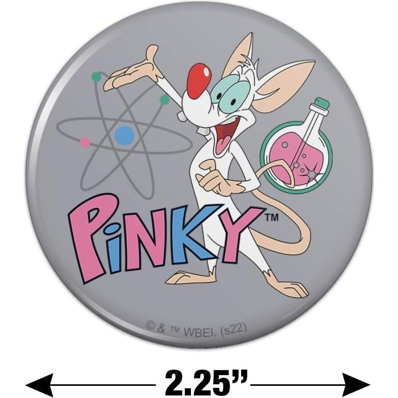 Imán de Botón Pinky y El Cerebro 5.7 cm - Oficial