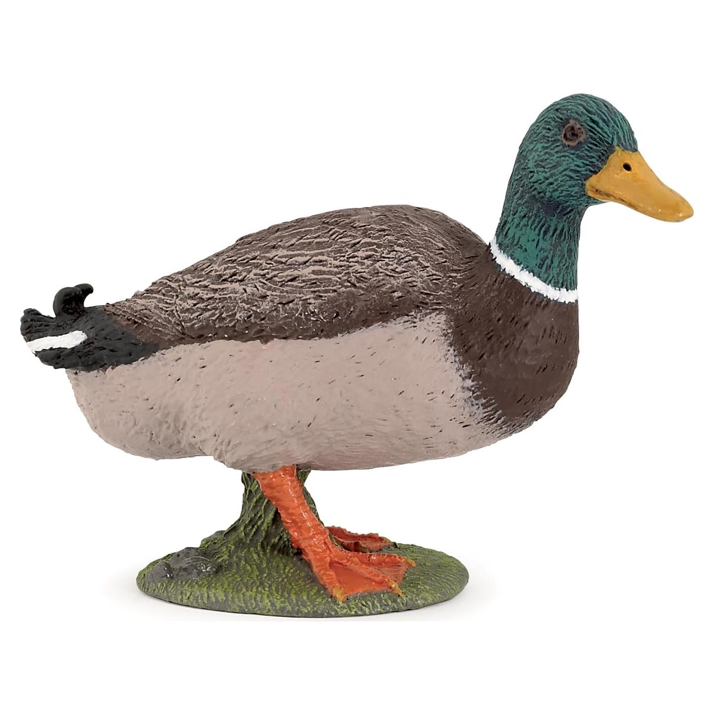 Figura de Pato Mallard Papo 7x4.9x3 cm Pintado a Mano