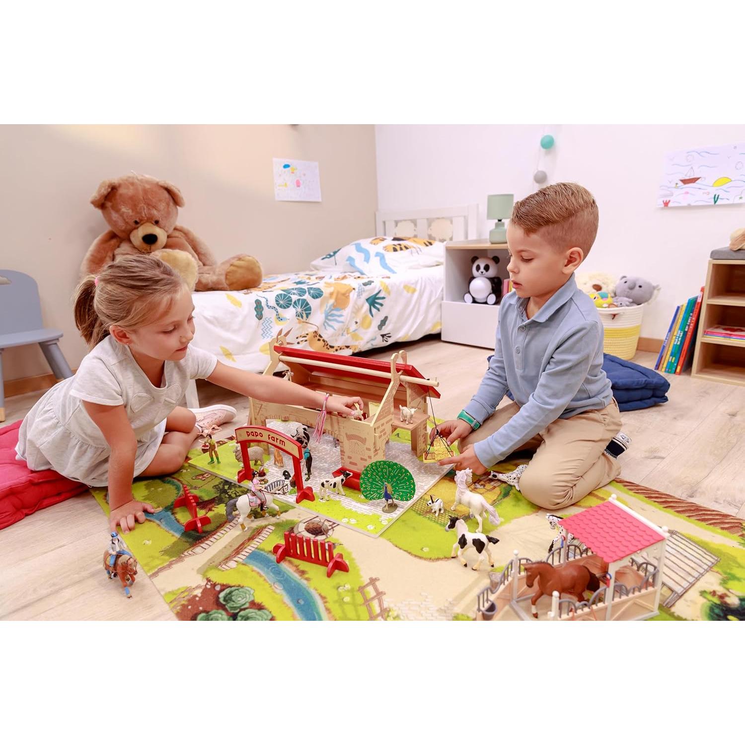 Figura de Pato Mallard Papo 7x4.9x3 cm Pintado a Mano