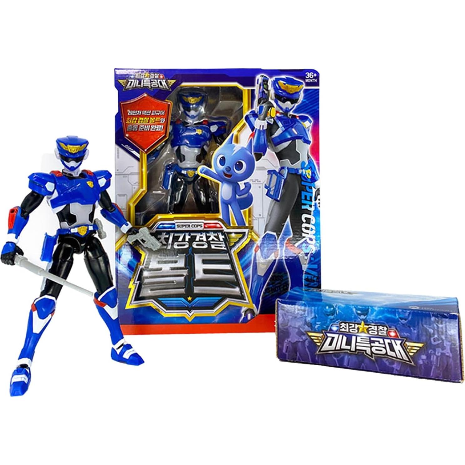 Figura de Robot Transformador Policía Más Fuerte Set 4 Piezas