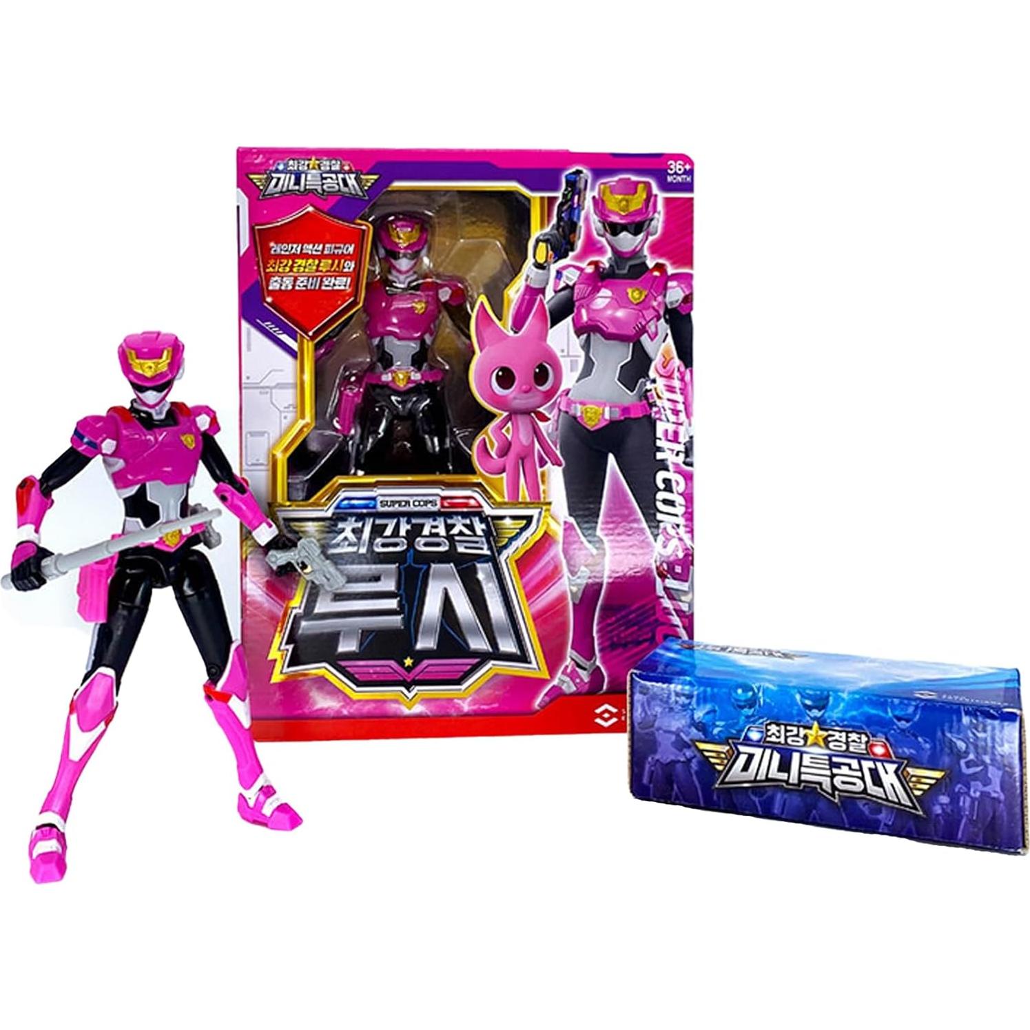 Figura de Robot Transformador Policía Más Fuerte Set 4 Piezas