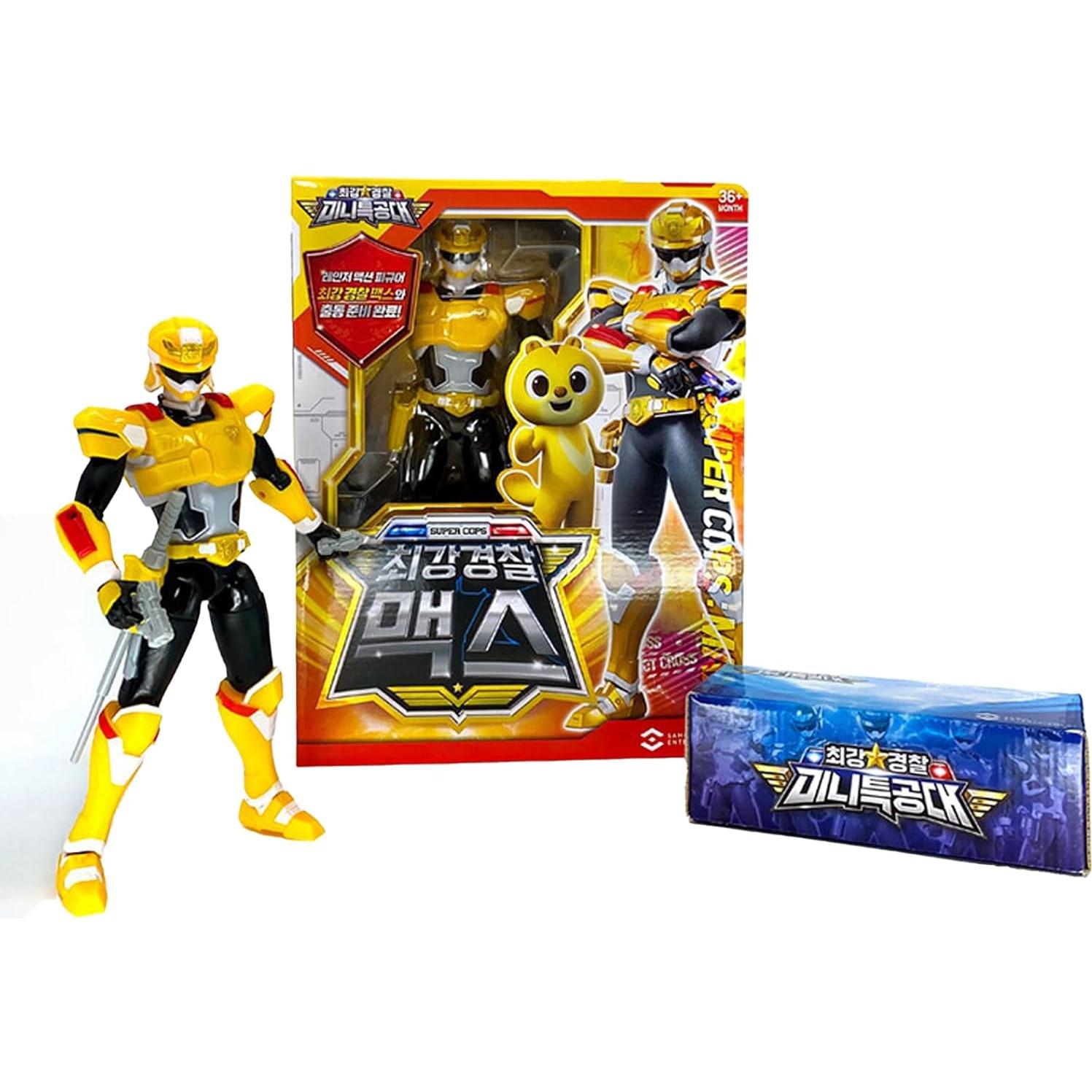 Figura de Robot Transformador Policía Más Fuerte Set 4 Piezas