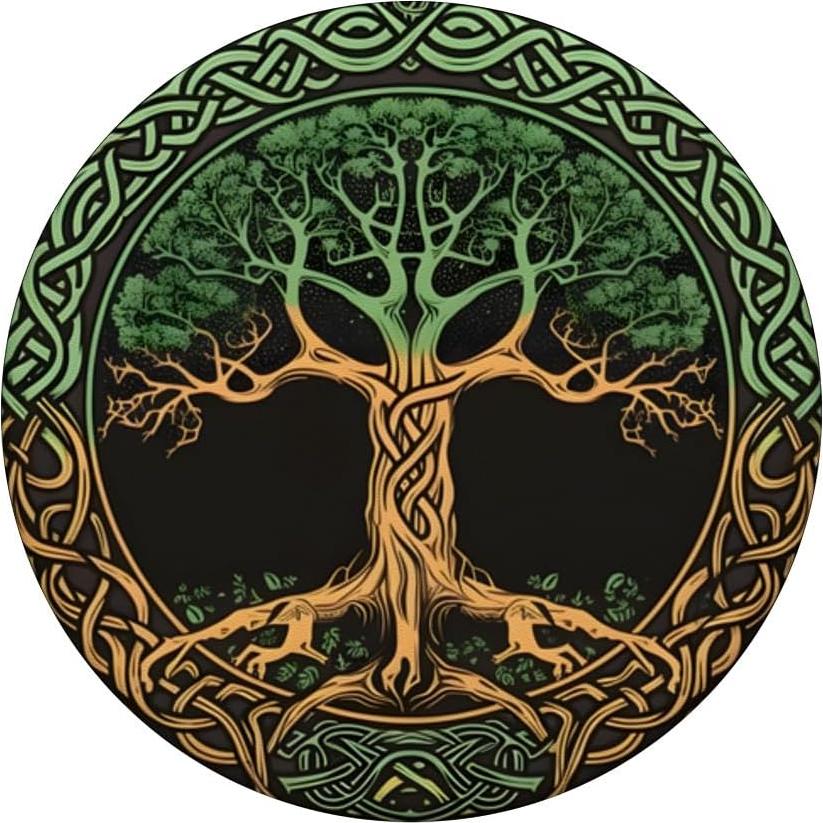PopSocket Adhesivo PopGrip Yggdrasil Negro - Árbol de la Vida