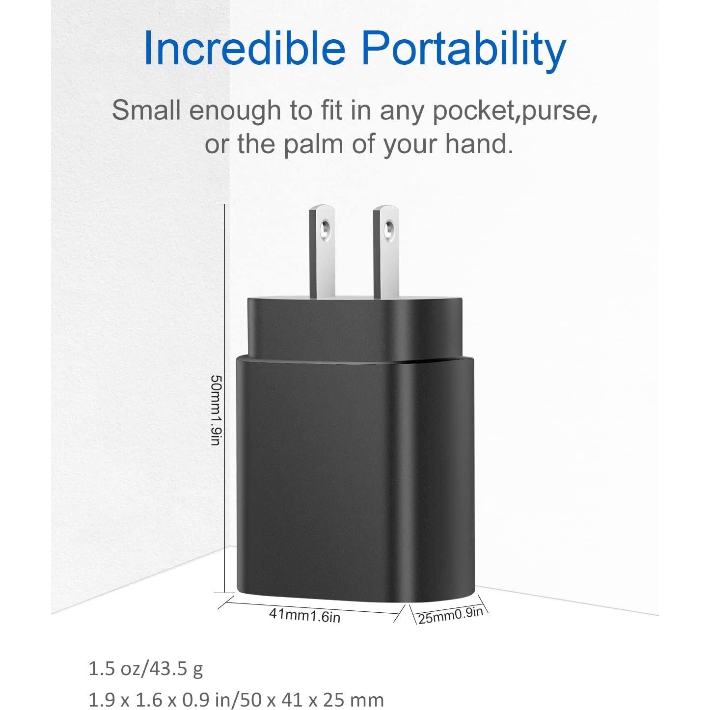 Cargador Rápido USB C 25W STAMISH con Cable 1.8m para Galaxy