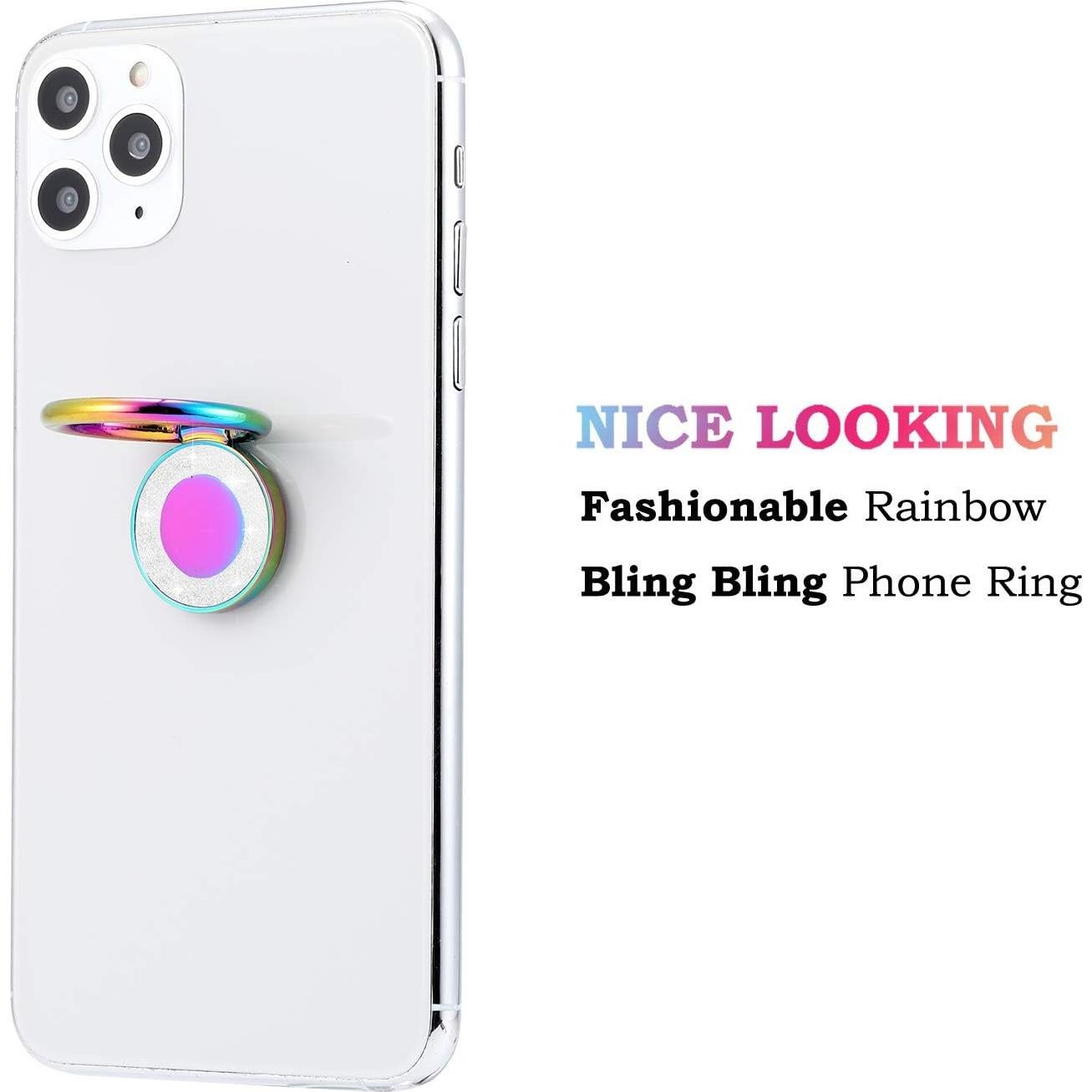 Soporte de Anillo Brillante Arcoíris Lenoup para Teléfono