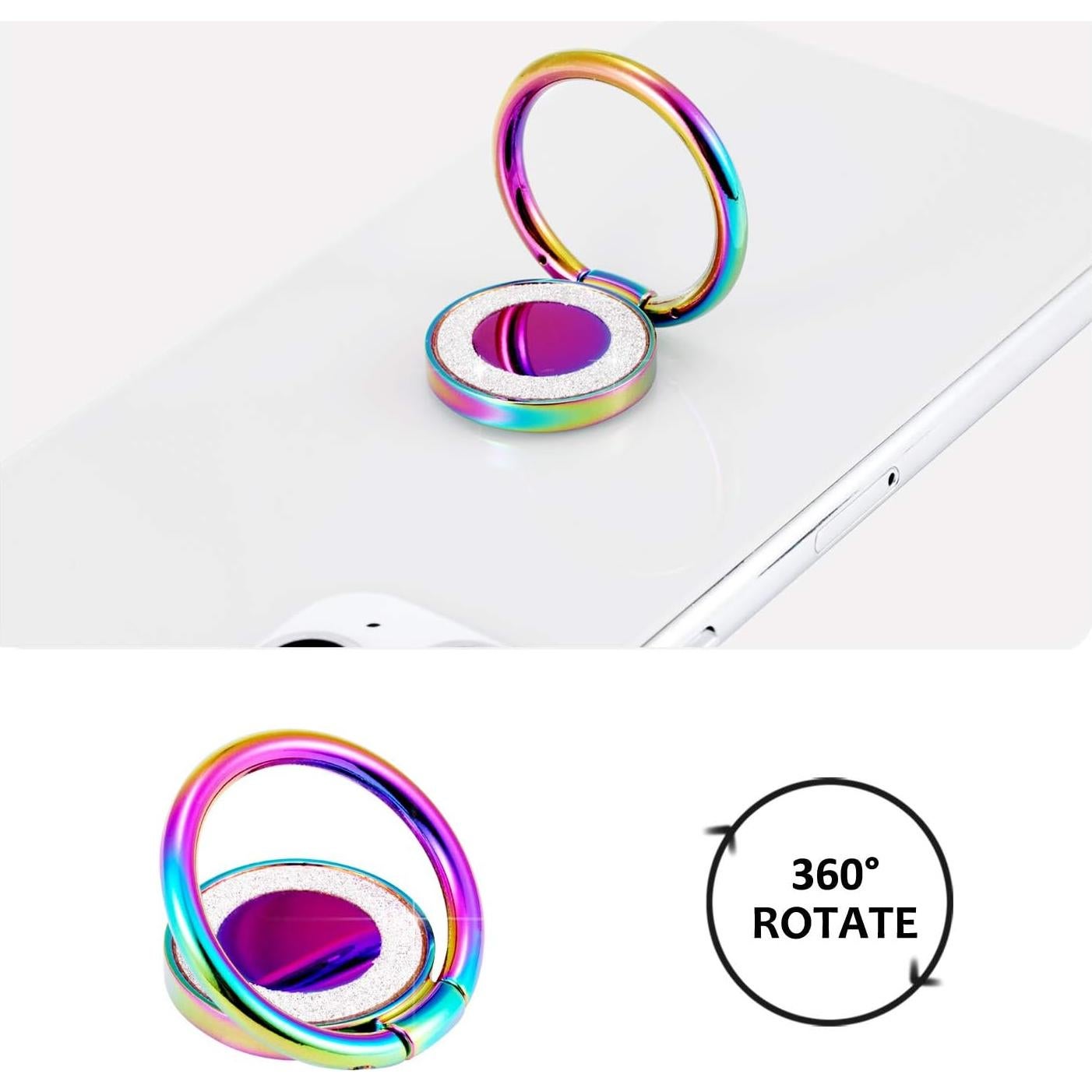 Soporte de Anillo Brillante Arcoíris Lenoup para Teléfono