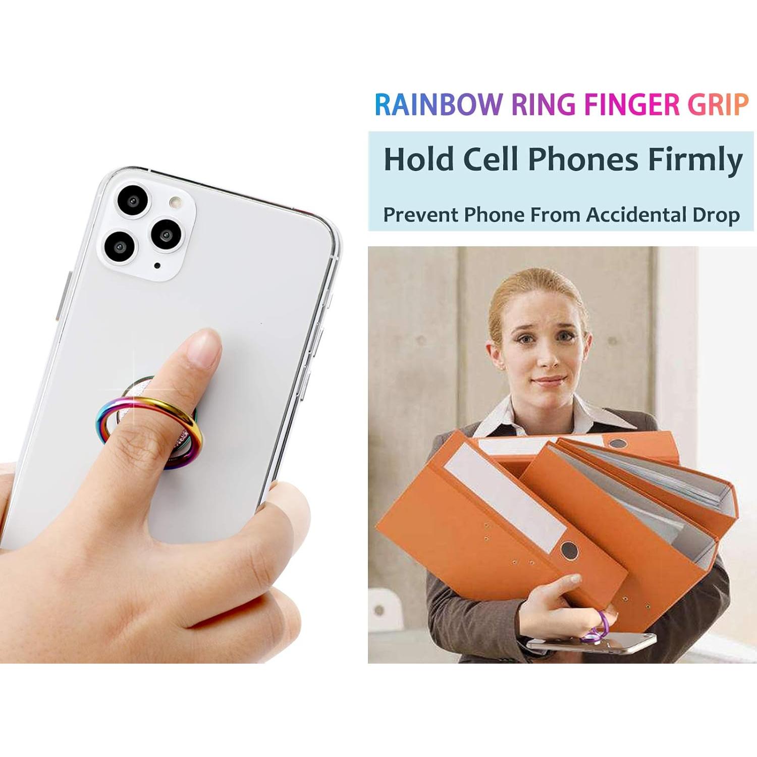 Soporte de Anillo Brillante Arcoíris Lenoup para Teléfono
