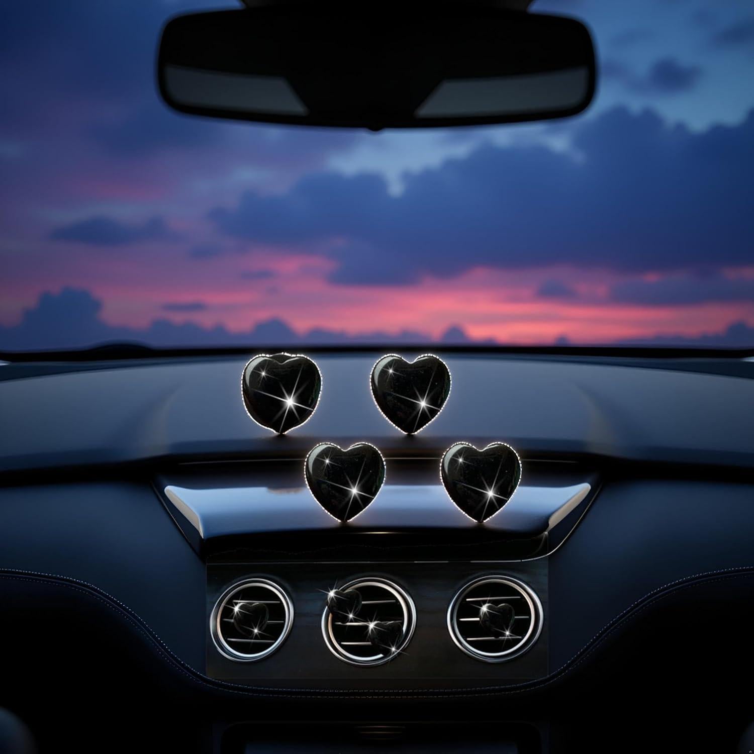 Juego de 4 Clips de Ventilación Corazón PurYupearl - Ambientadores