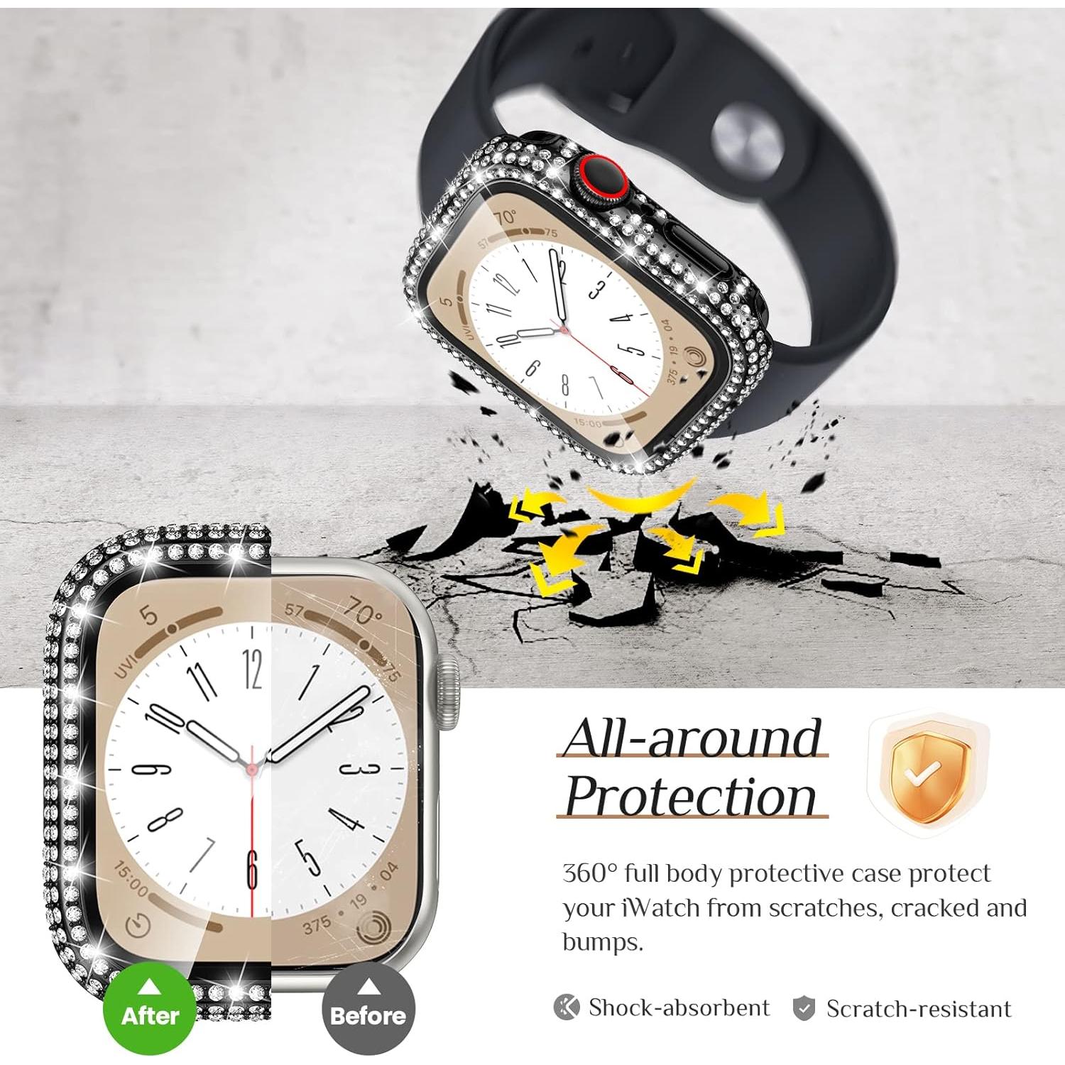 Funda Impermeable Goton para Apple Watch 40-49mm con Brillantes