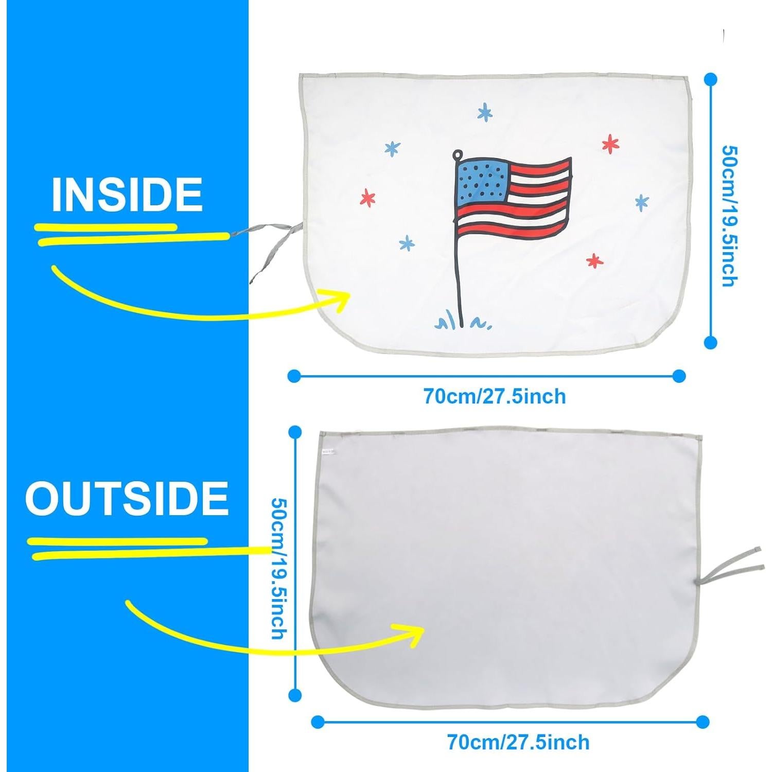 Sombrilla Solar para Ventanas de Auto LoyaGour 70x50cm