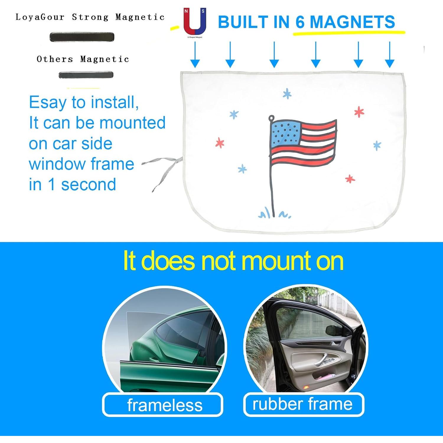 Sombrilla Solar para Ventanas de Auto LoyaGour 70x50cm