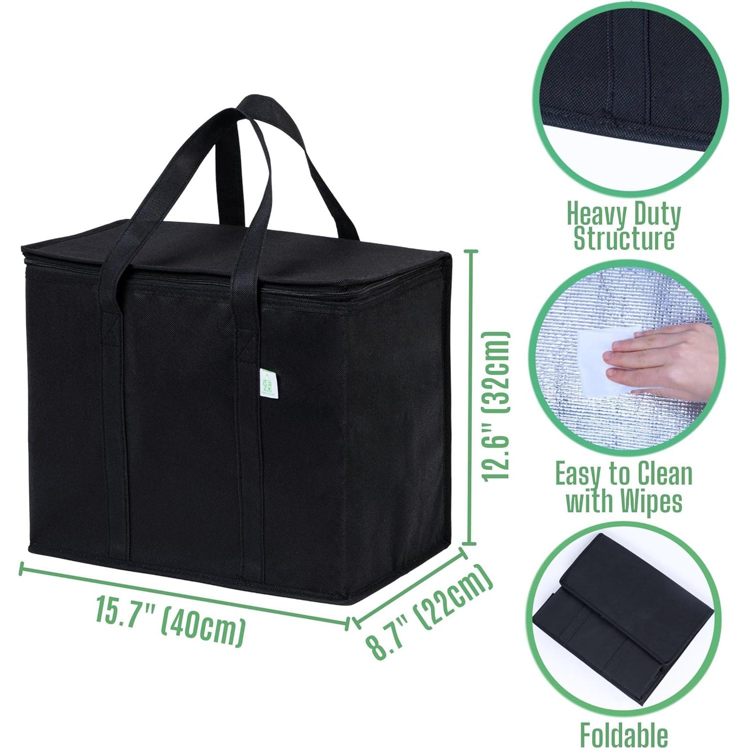 Bolsa Térmica Reutilizable VENO 2 Paquete Aislada 40x32x22cm