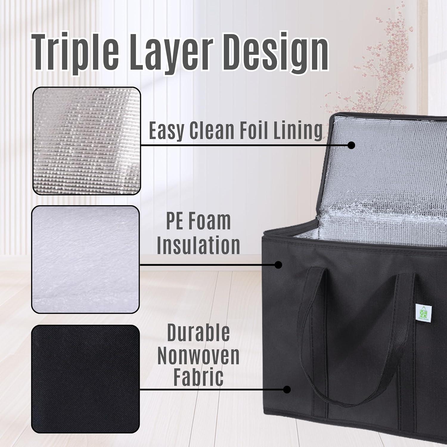 Bolsa Térmica Reutilizable VENO 2 Paquete Aislada 40x32x22cm