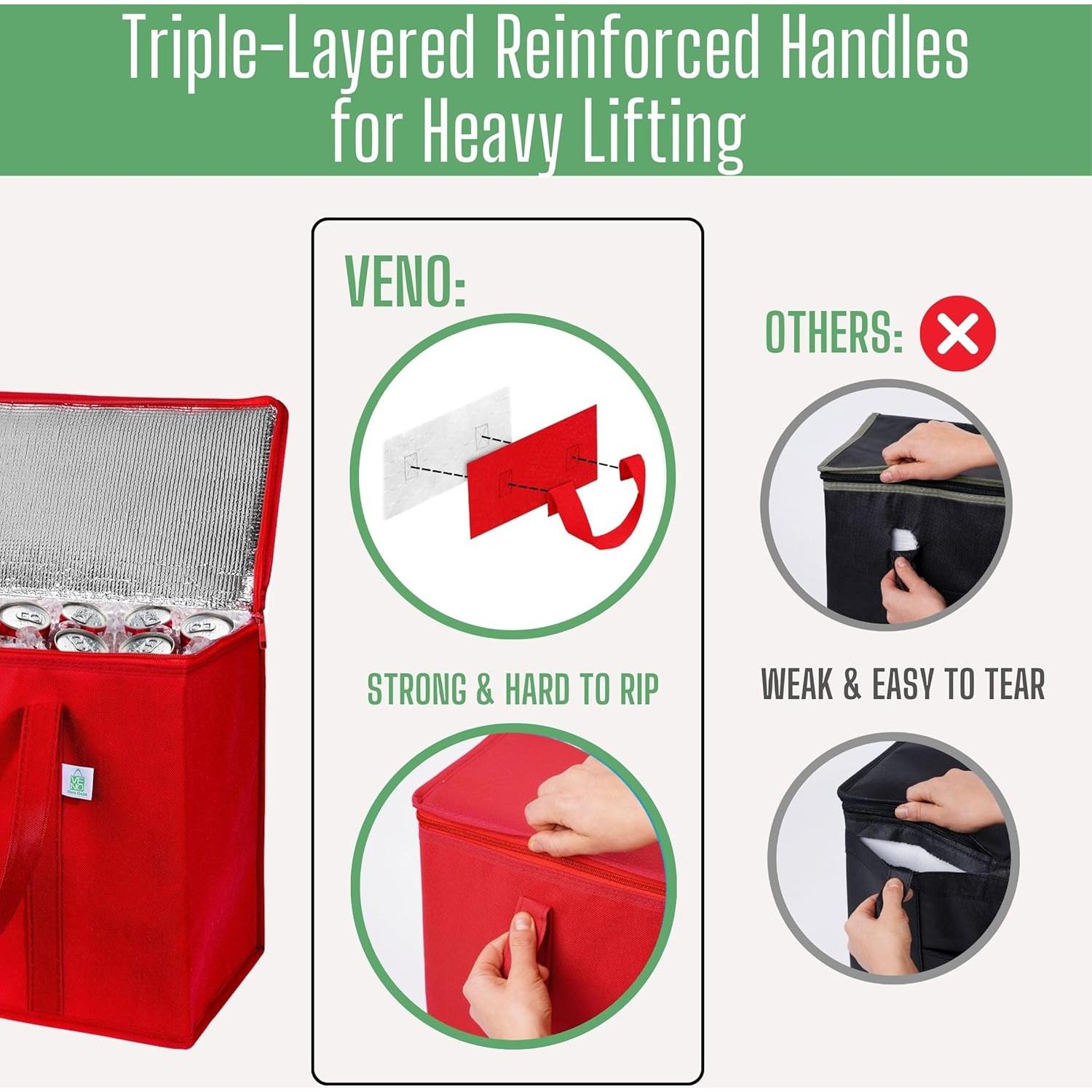 Bolsa Térmica Reutilizable VENO 2 Paquete Aislada 40x32x22cm