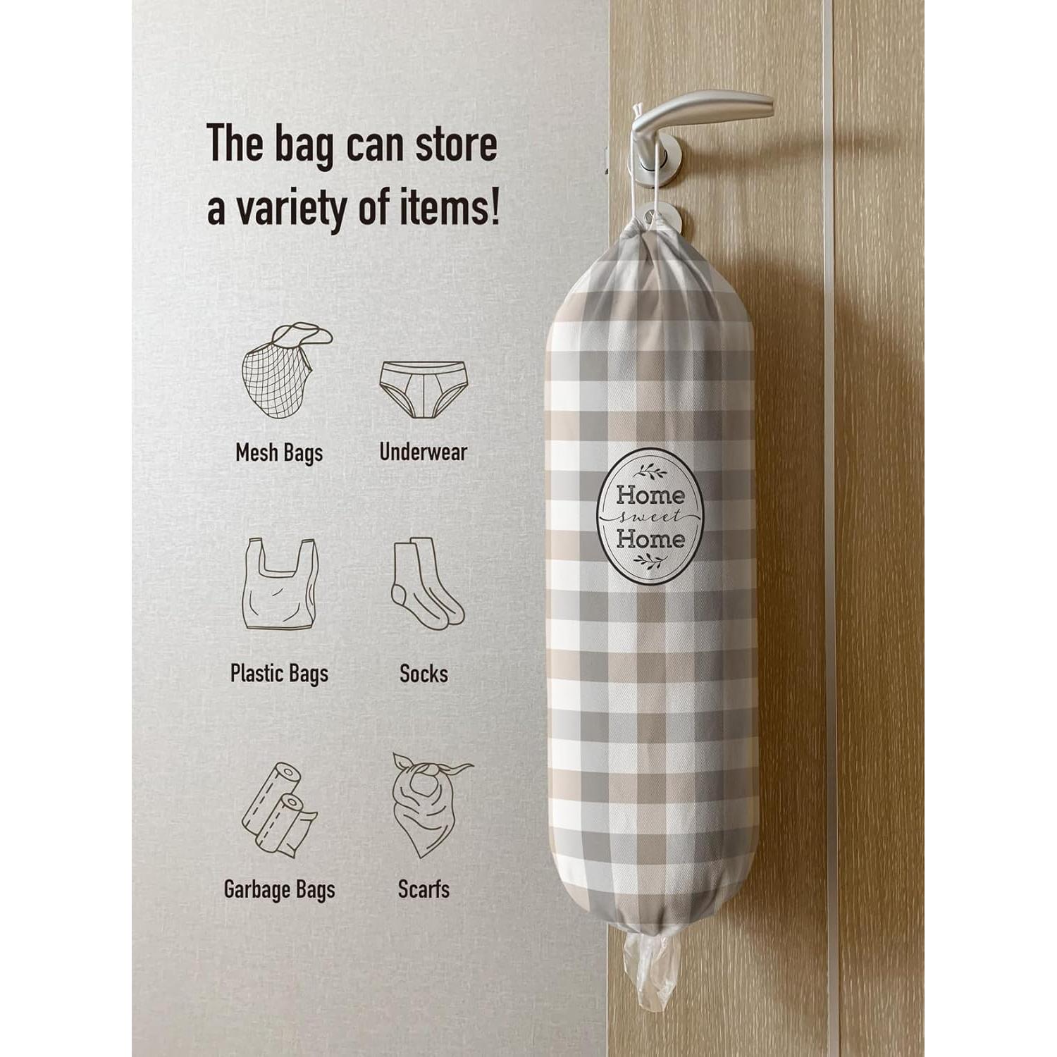 Soporte Organizador de Bolsas de Plástico Hglian Beige 58.4x22.9cm