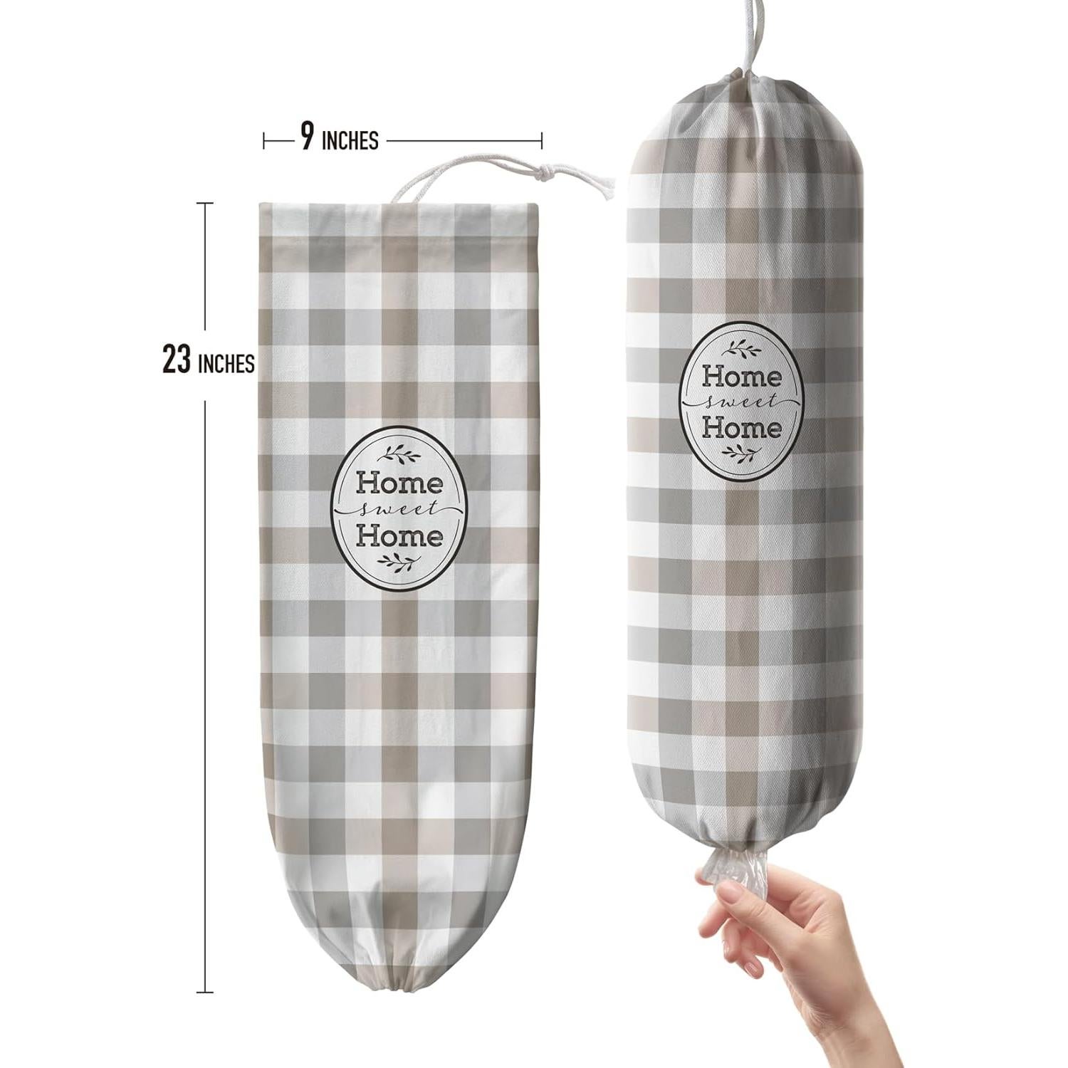 Soporte Organizador de Bolsas de Plástico Hglian Beige 58.4x22.9cm