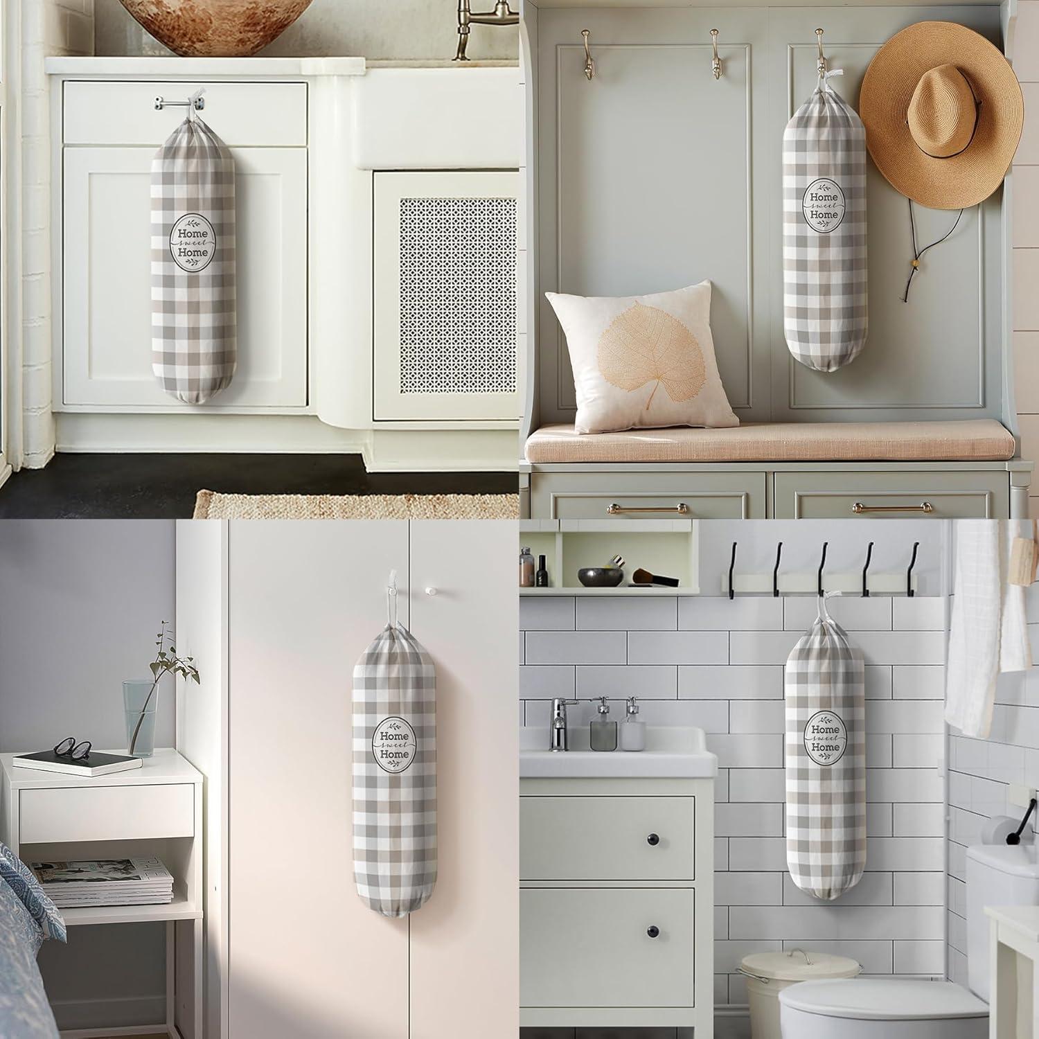 Soporte Organizador de Bolsas de Plástico Hglian Beige 58.4x22.9cm