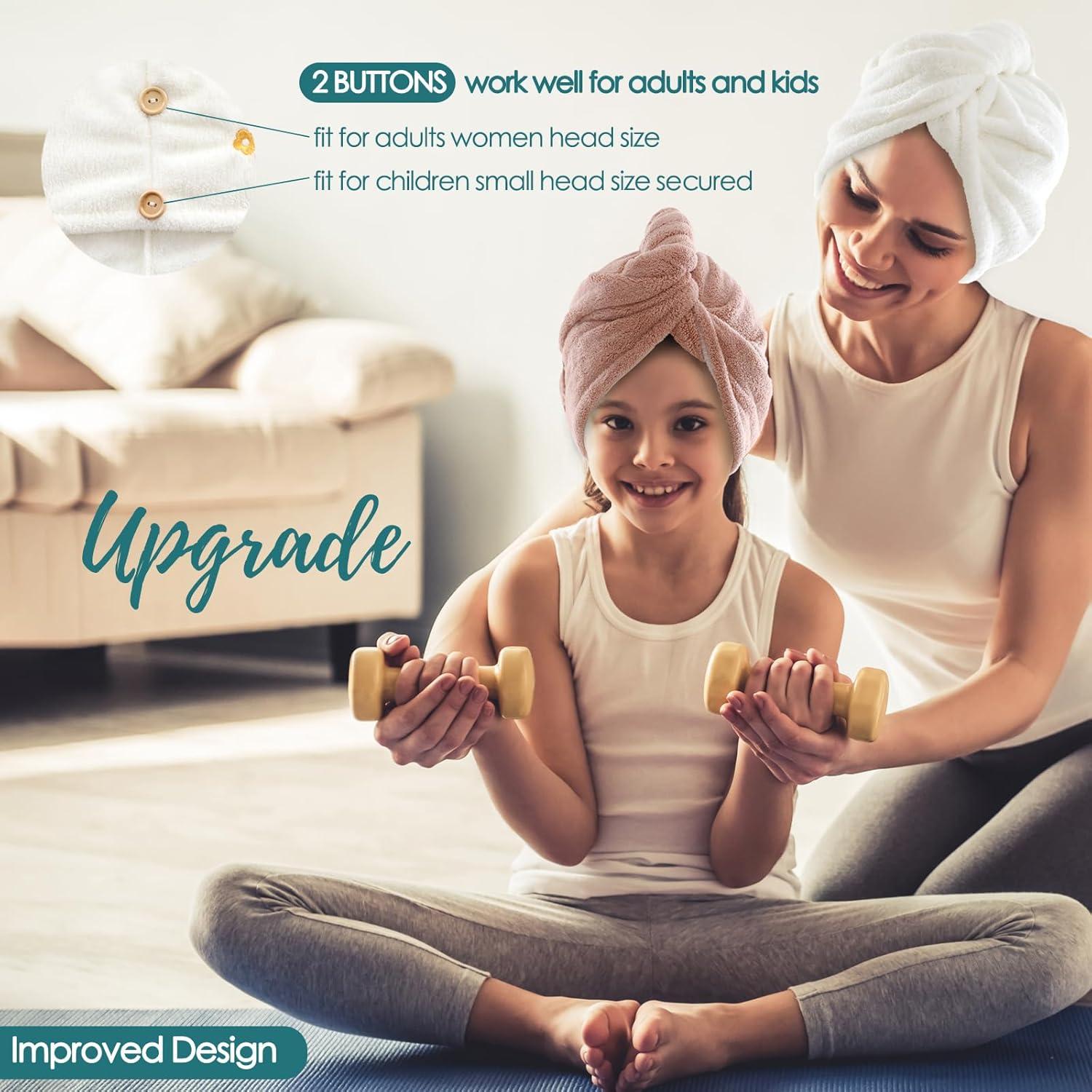 Toalla de Secado de Cabello Microfibra Jeffsun 63.5x25.4cm Azul