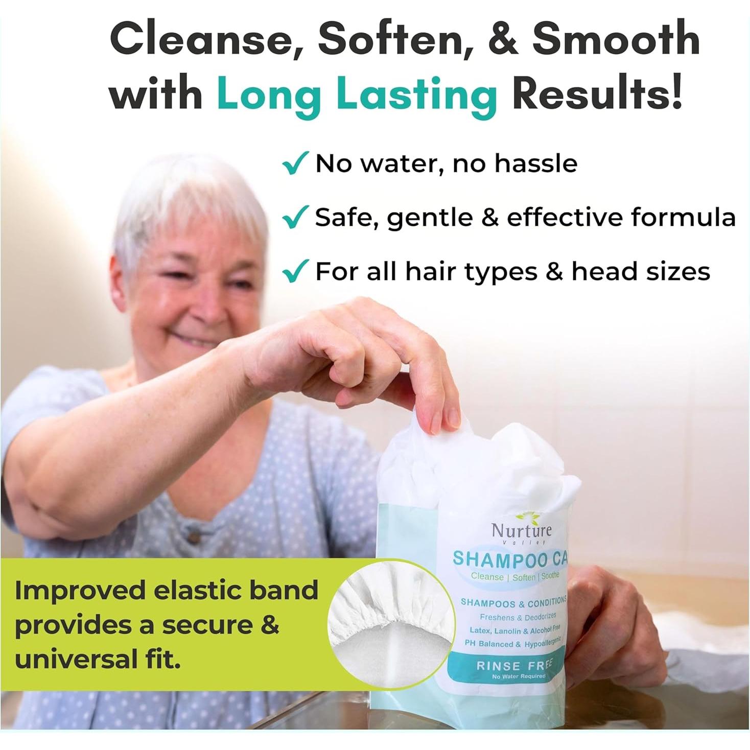 Gorro de Champú Sin Enjuague Nurture | 1 Cuenta (Paquete de 6)