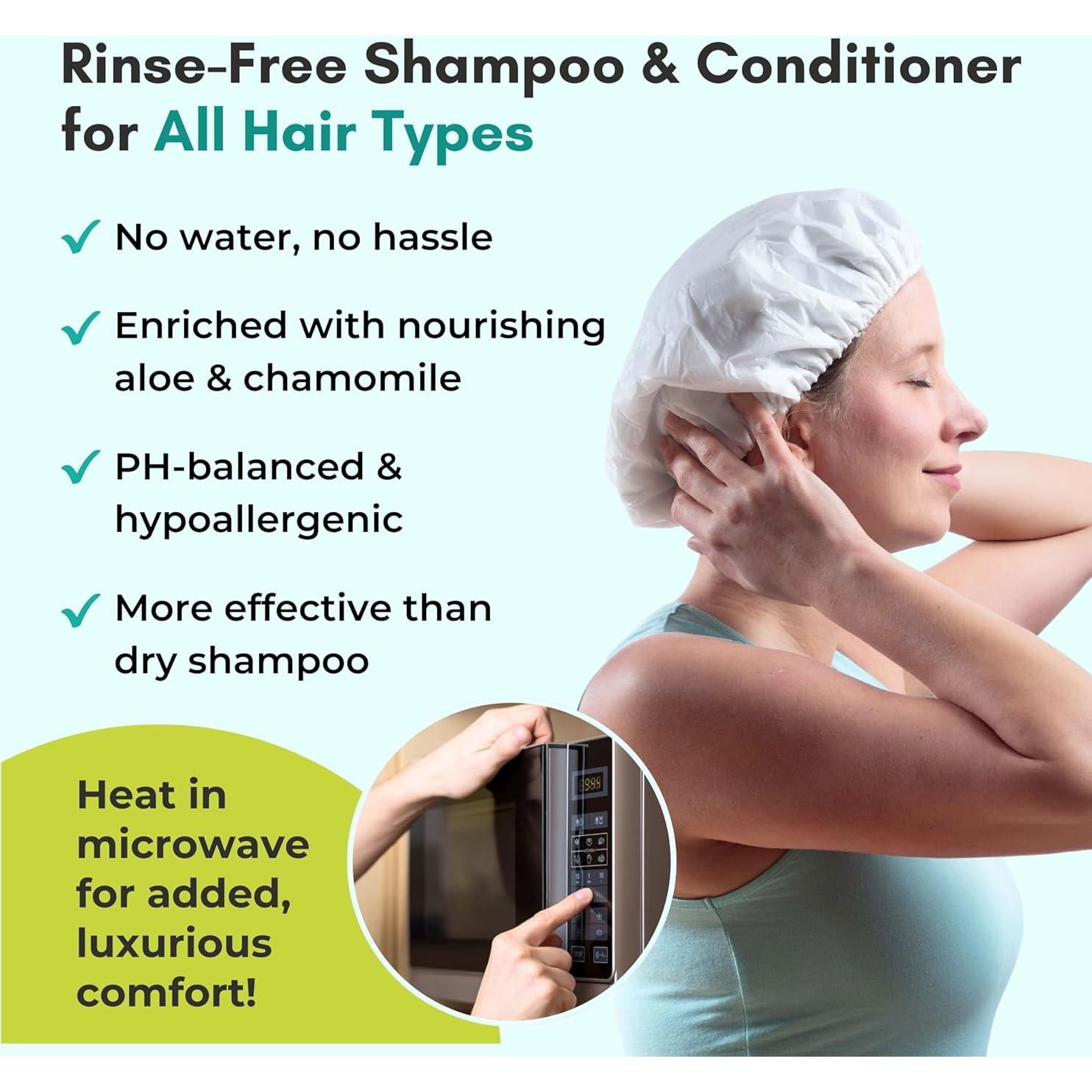 Gorro de Champú Sin Enjuague Nurture | 1 Cuenta (Paquete de 6)