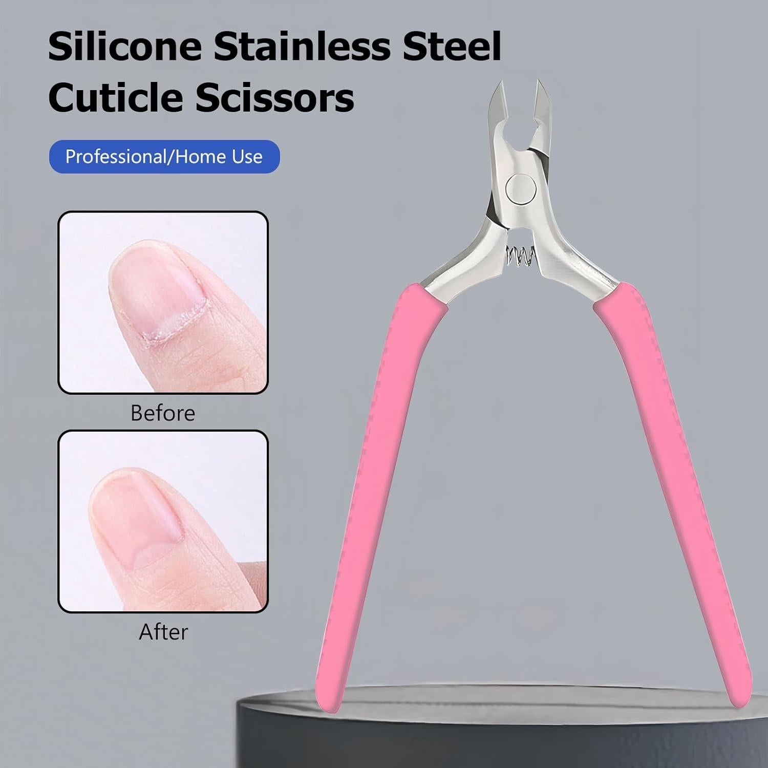 Recortador de Cutículas Kootinn Rosa con Mango Antideslizante