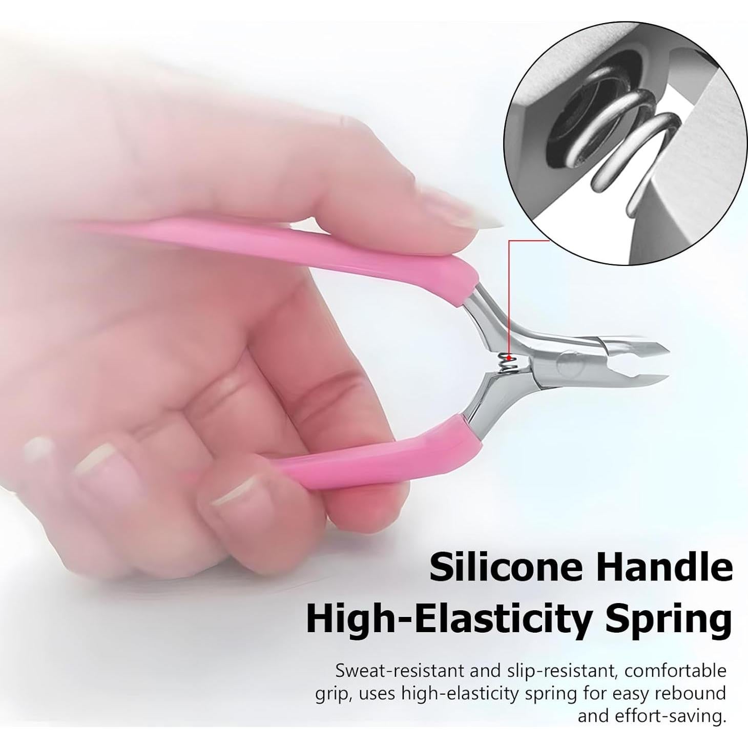 Recortador de Cutículas Kootinn Rosa con Mango Antideslizante